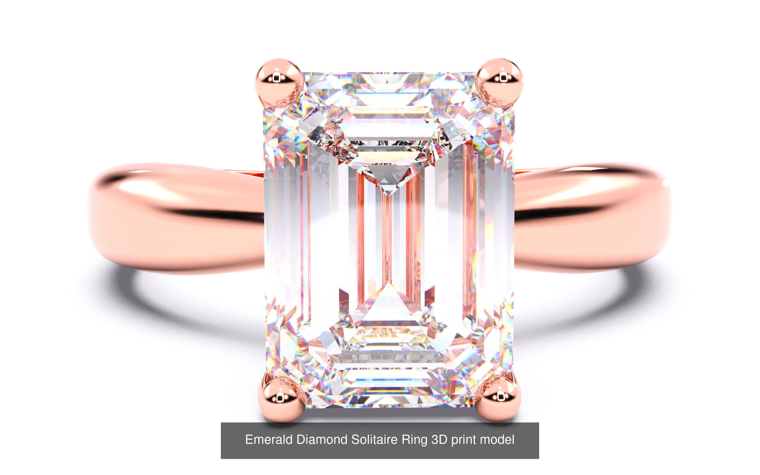 70  Diamond Solitaire Ring  3D Model Collection_46
