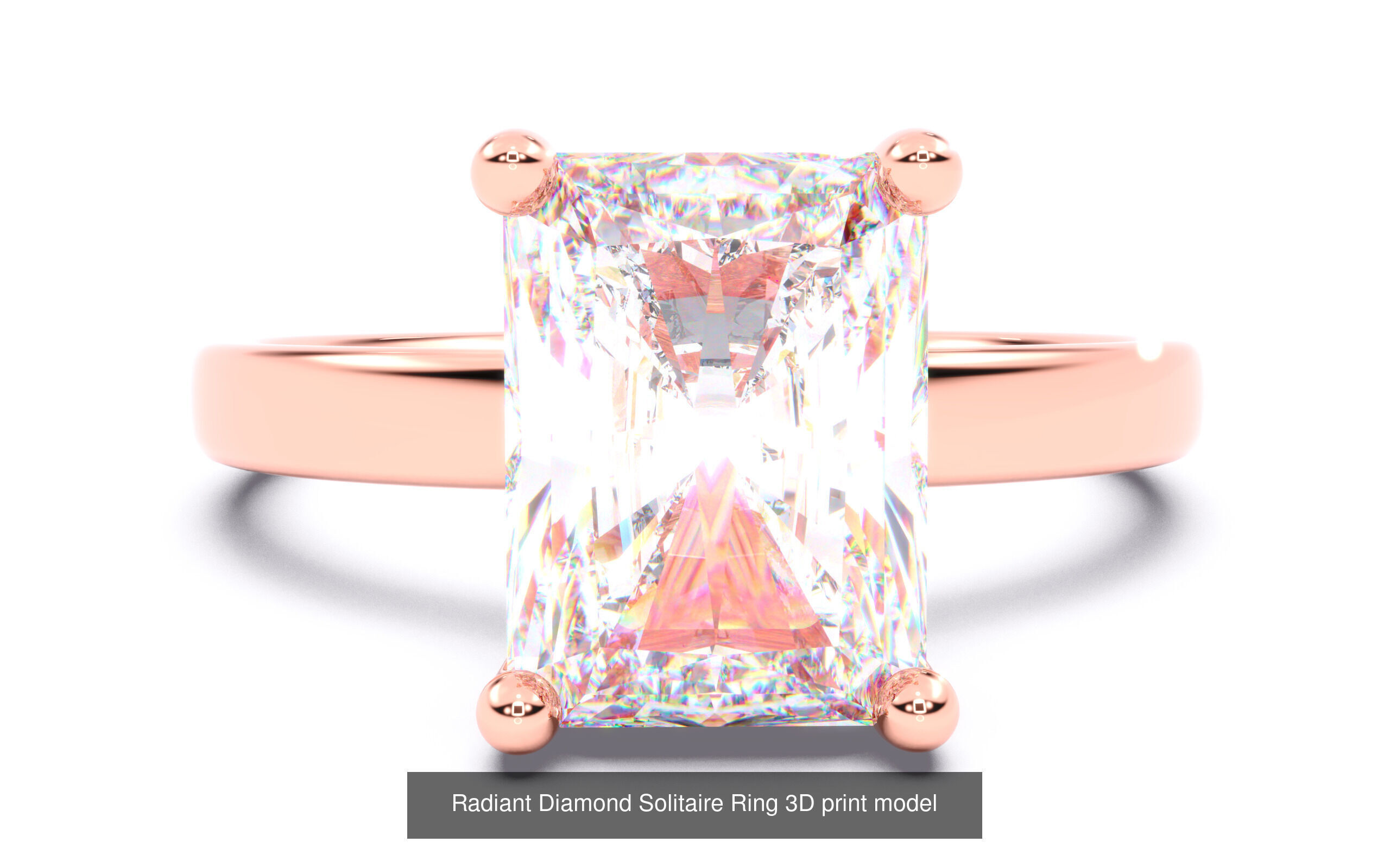 70  Diamond Solitaire Ring  3D Model Collection_42