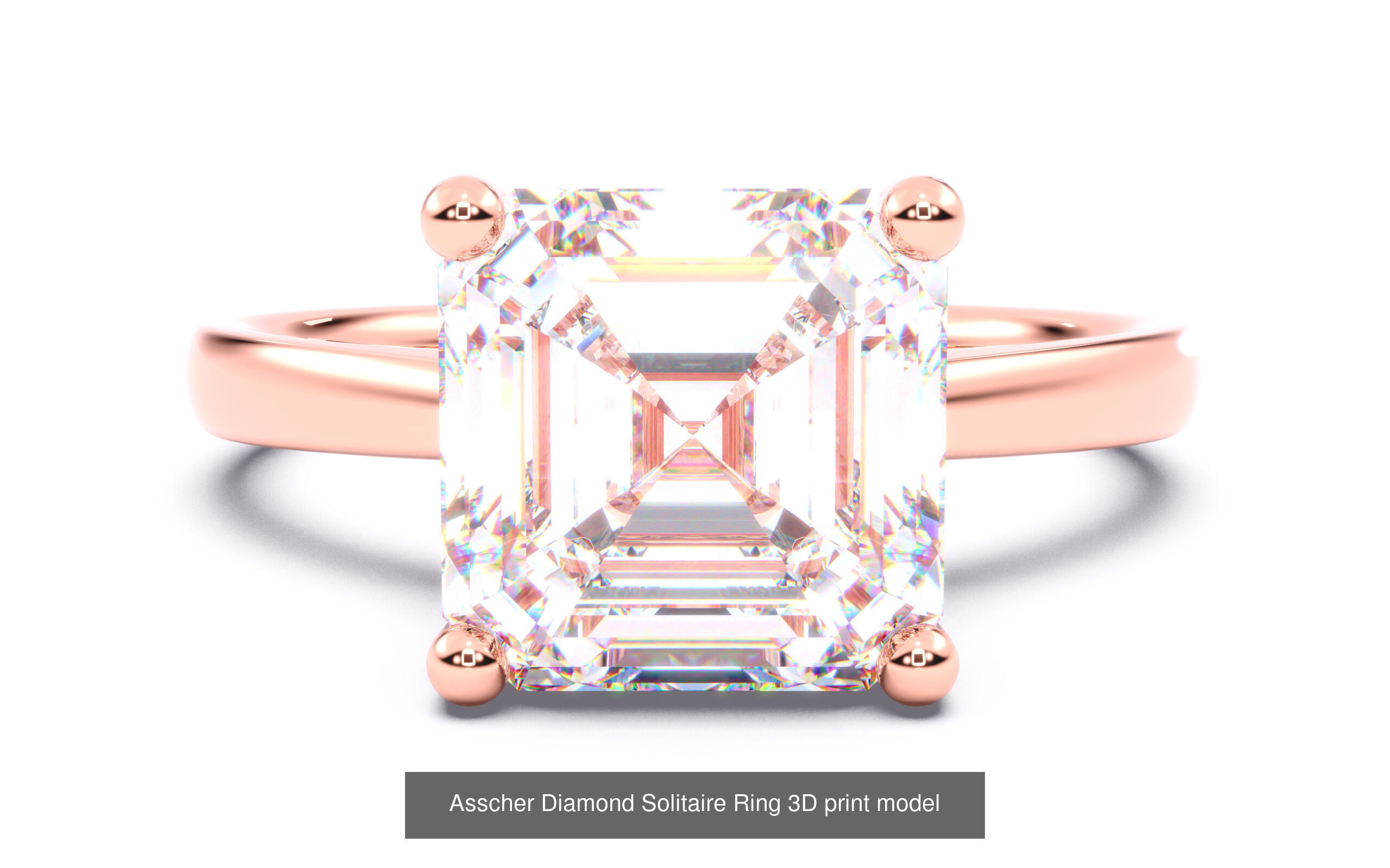 70  Diamond Solitaire Ring  3D Model Collection_14