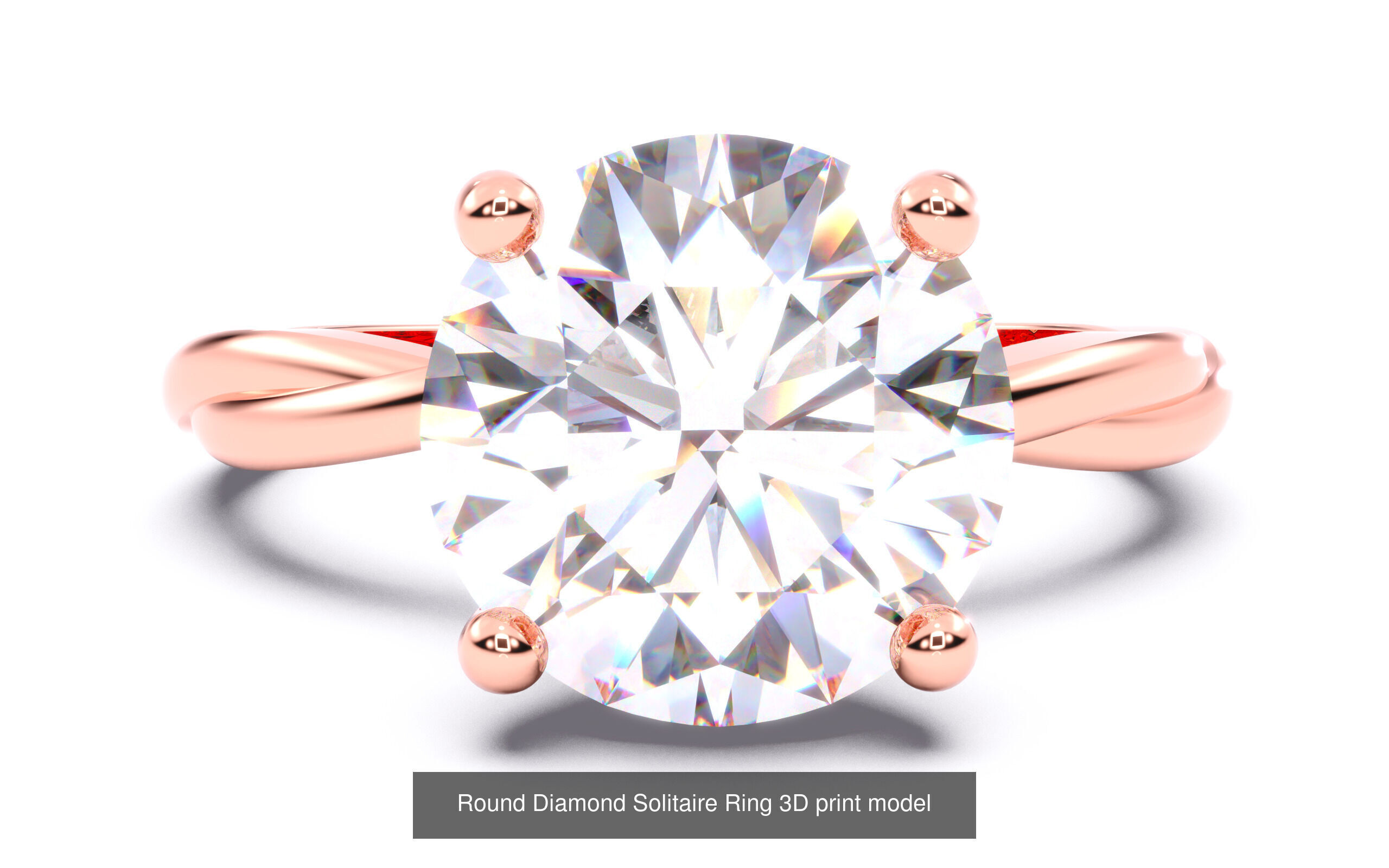 70  Diamond Solitaire Ring  3D Model Collection_33
