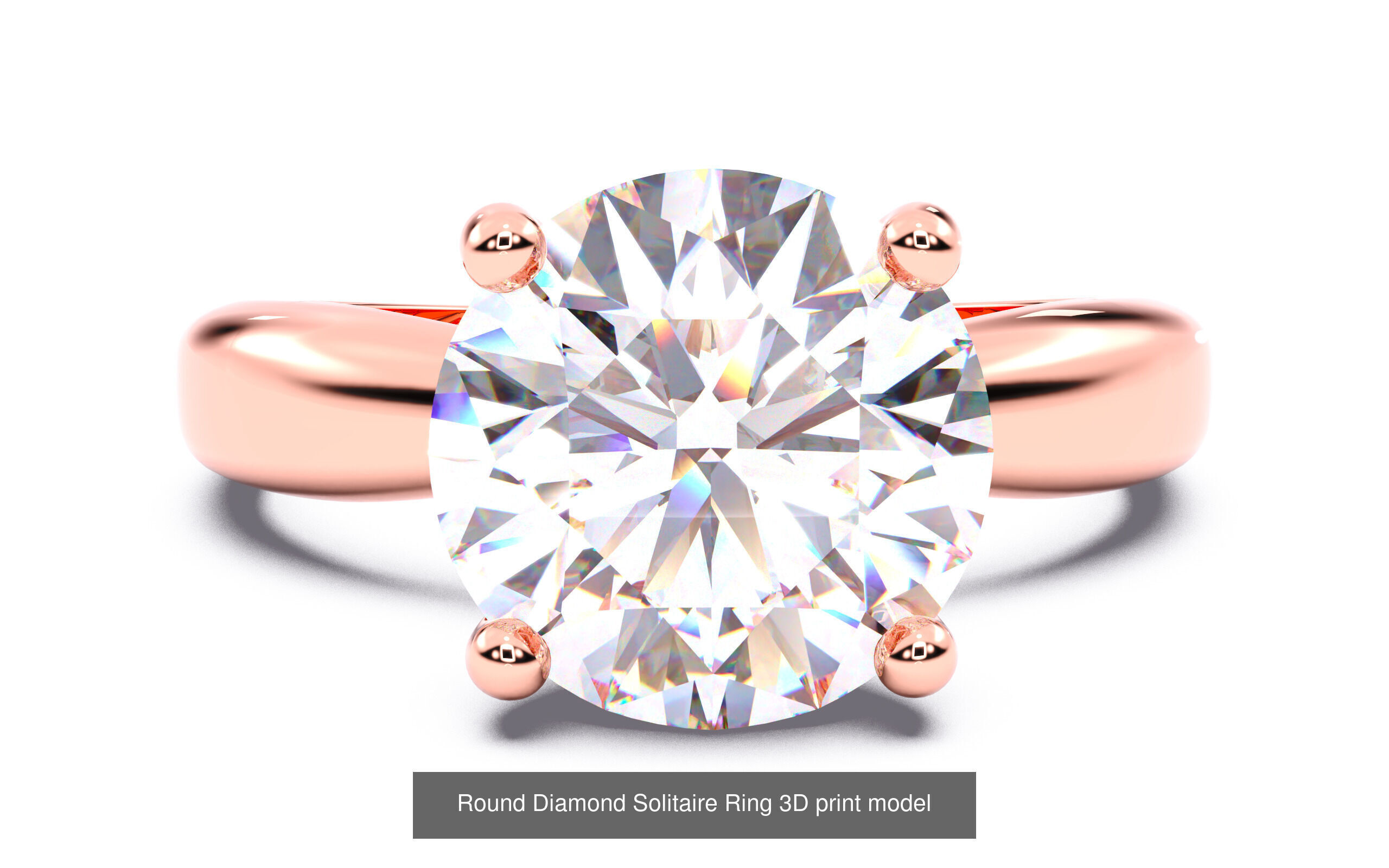 70  Diamond Solitaire Ring  3D Model Collection_53