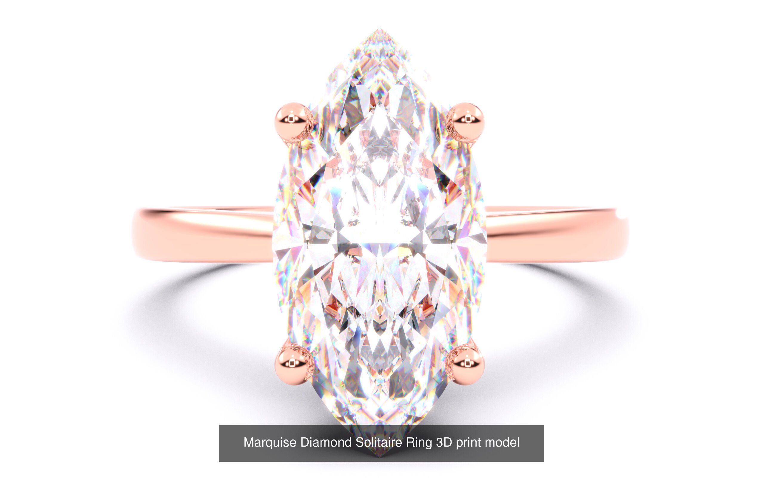 70  Diamond Solitaire Ring  3D Model Collection_18