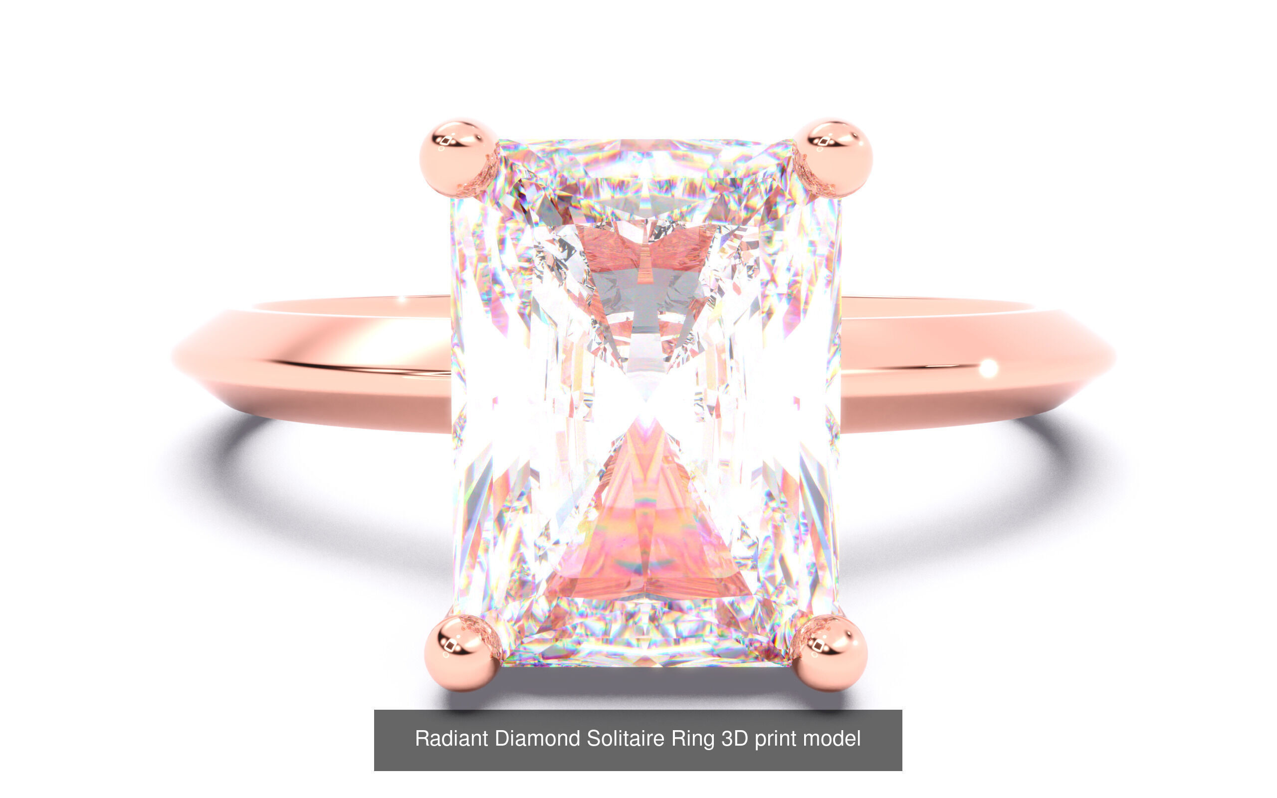 70  Diamond Solitaire Ring  3D Model Collection_12