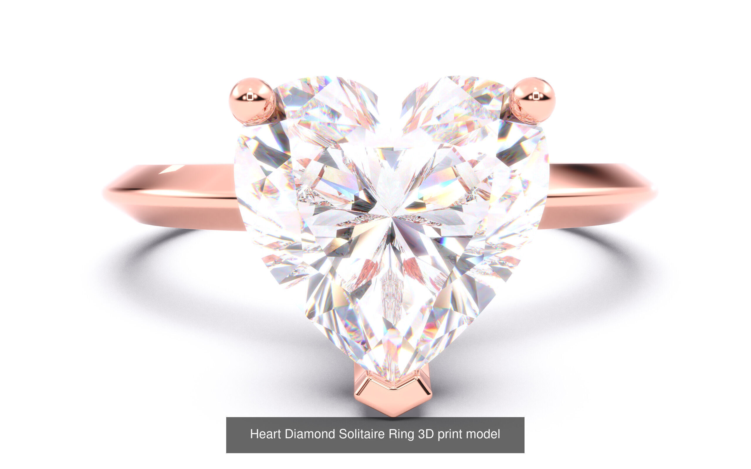 70  Diamond Solitaire Ring  3D Model Collection_7
