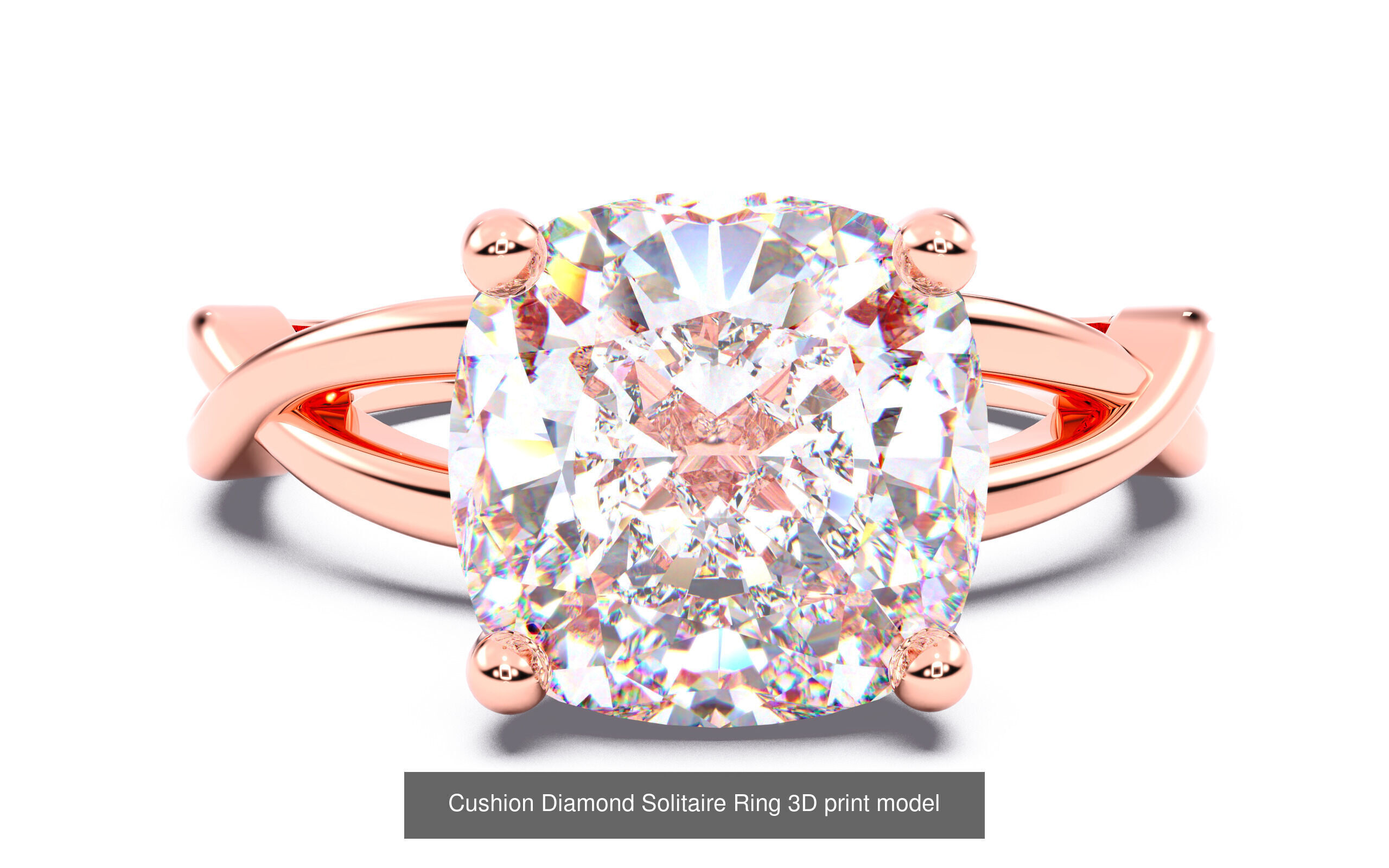 70  Diamond Solitaire Ring  3D Model Collection_55