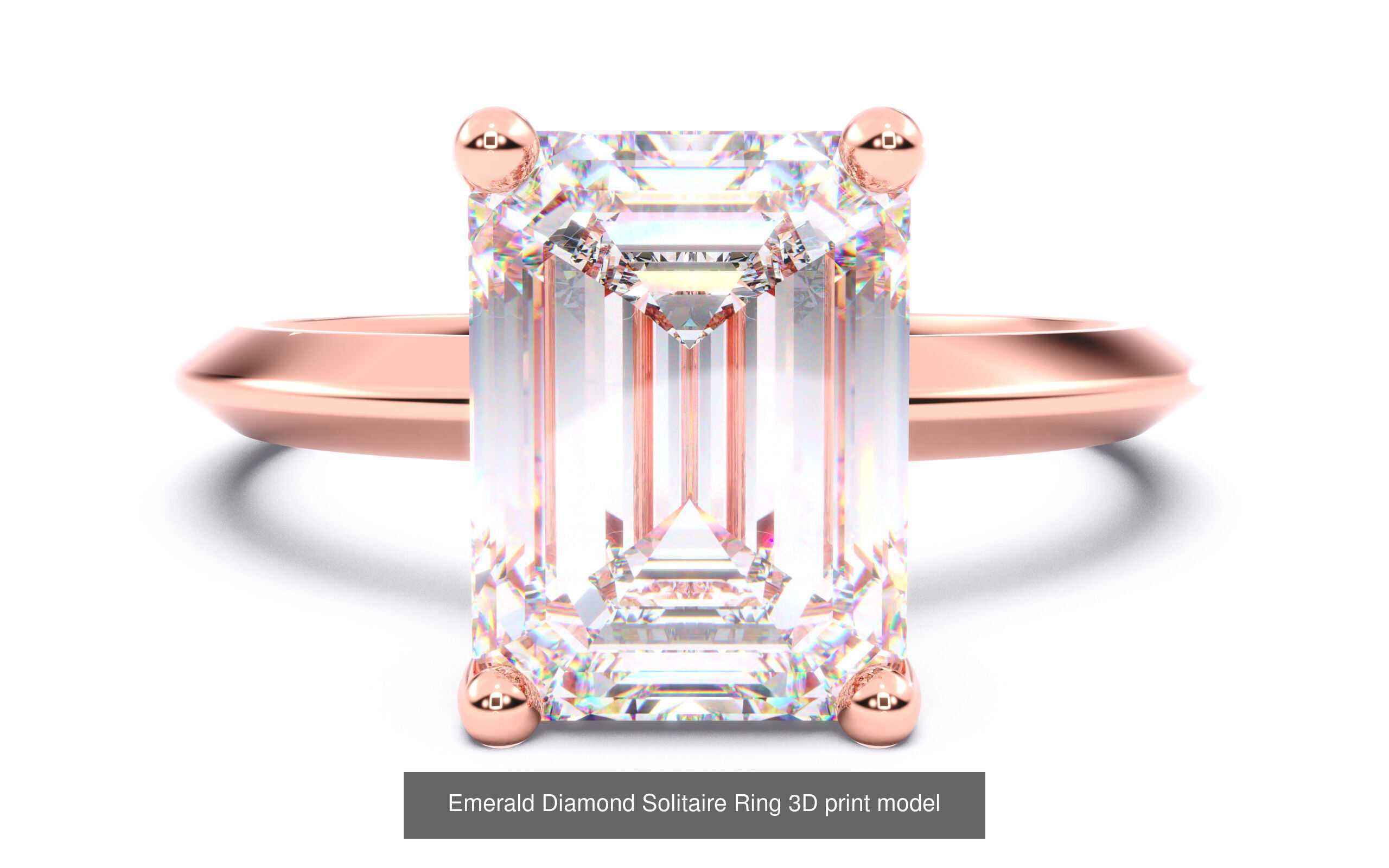 70  Diamond Solitaire Ring  3D Model Collection_6