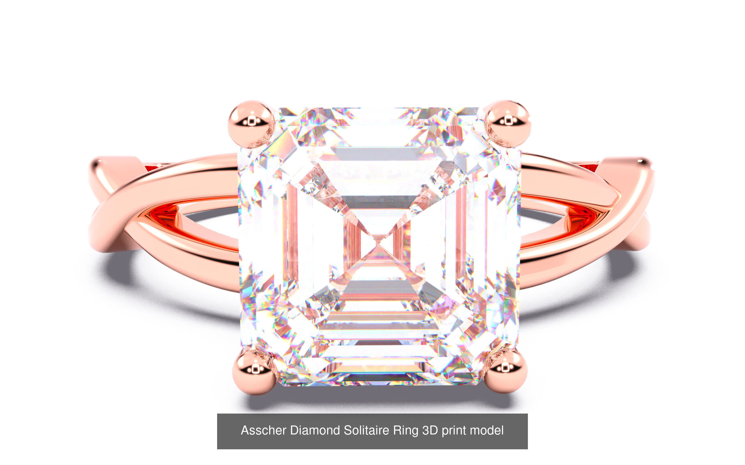 70  Diamond Solitaire Ring  3D Model Collection_54