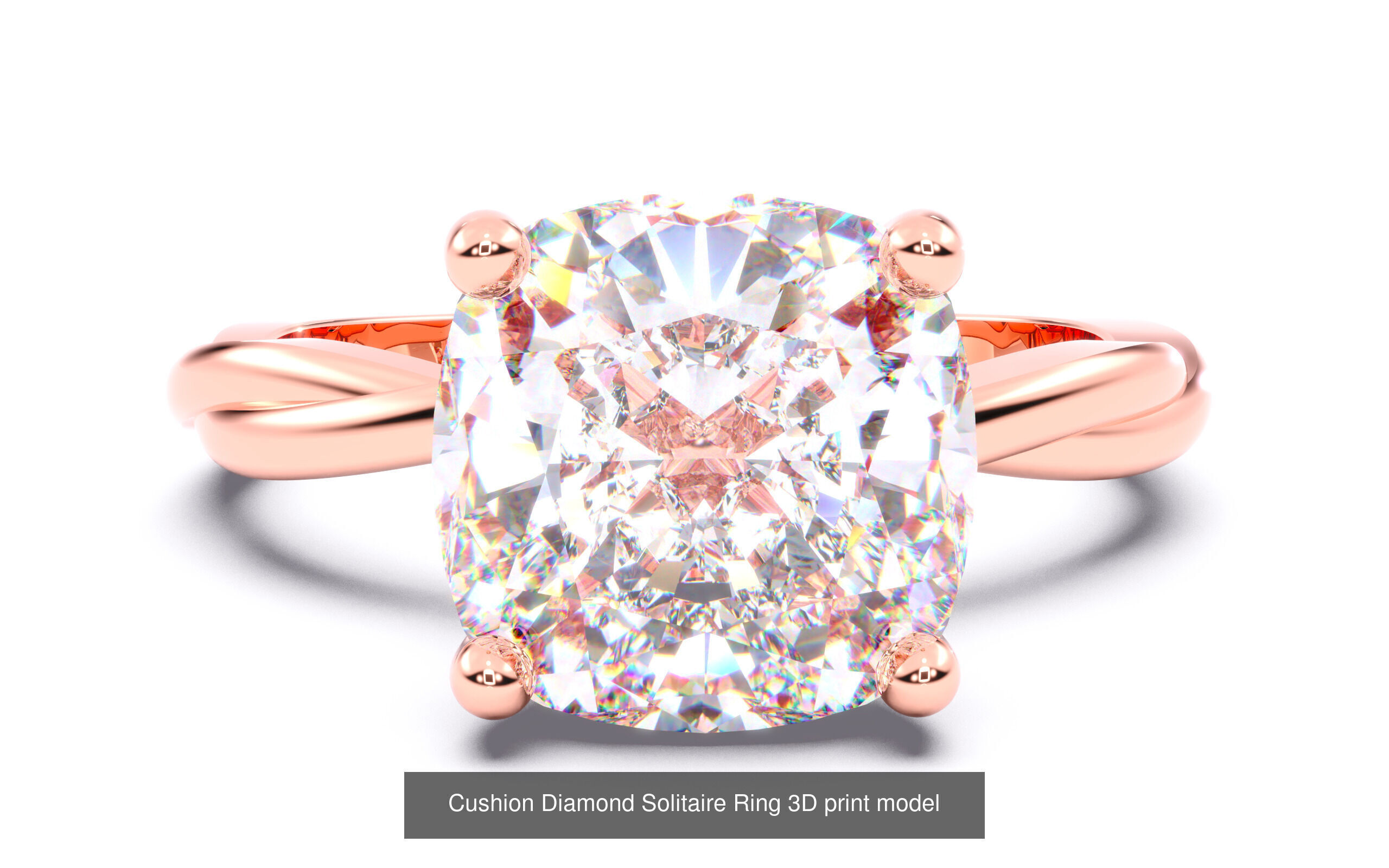 70  Diamond Solitaire Ring  3D Model Collection_25