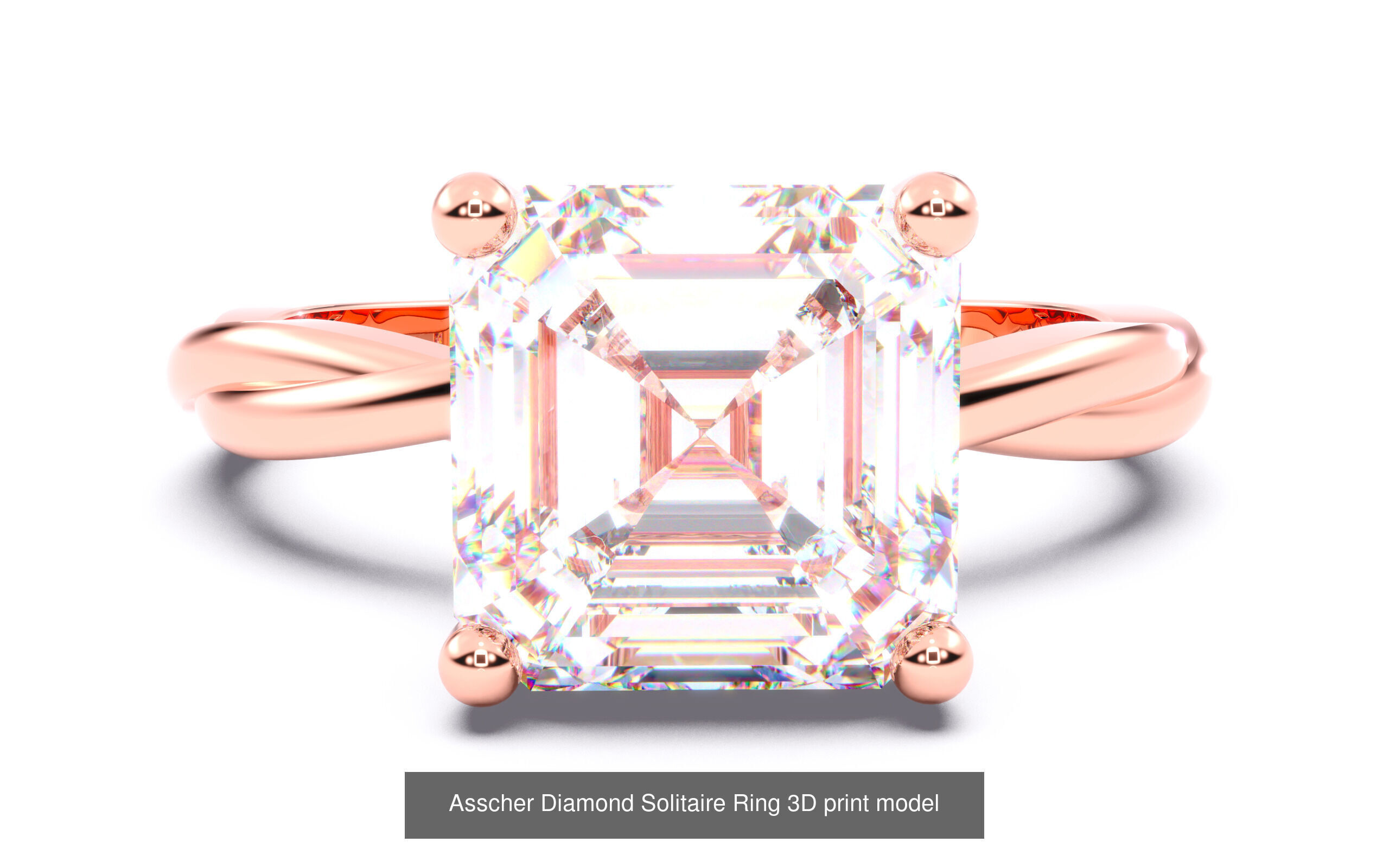 70  Diamond Solitaire Ring  3D Model Collection_24