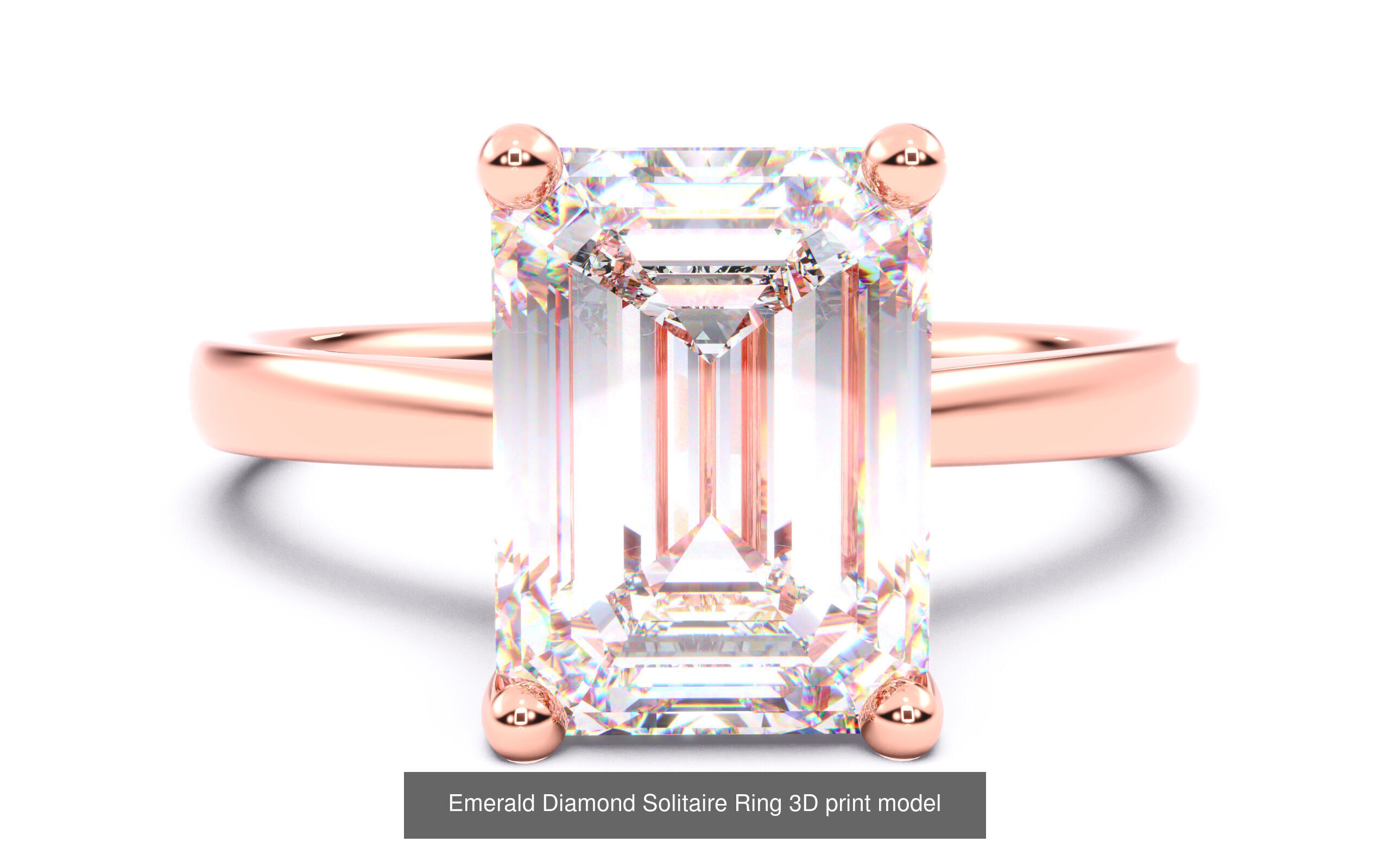 70  Diamond Solitaire Ring  3D Model Collection_16