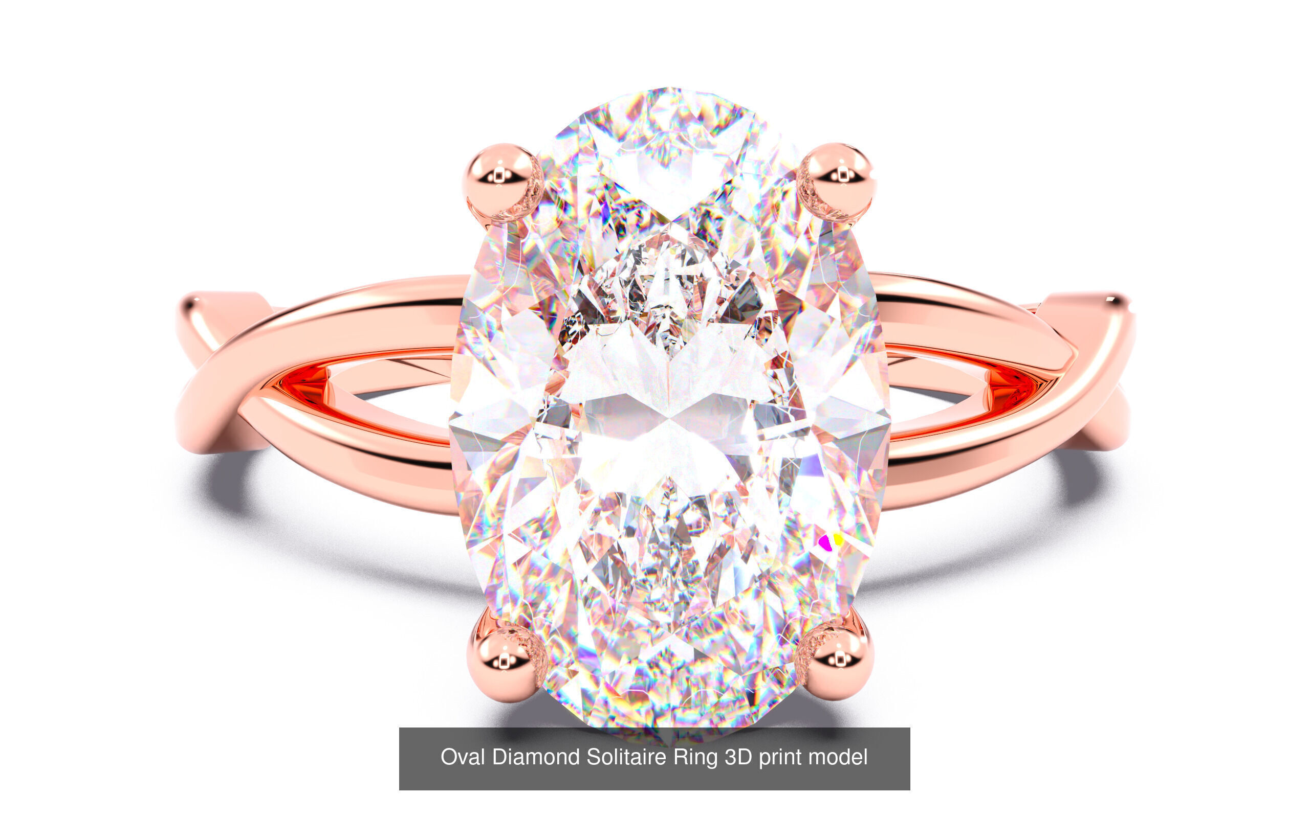 70  Diamond Solitaire Ring  3D Model Collection_59