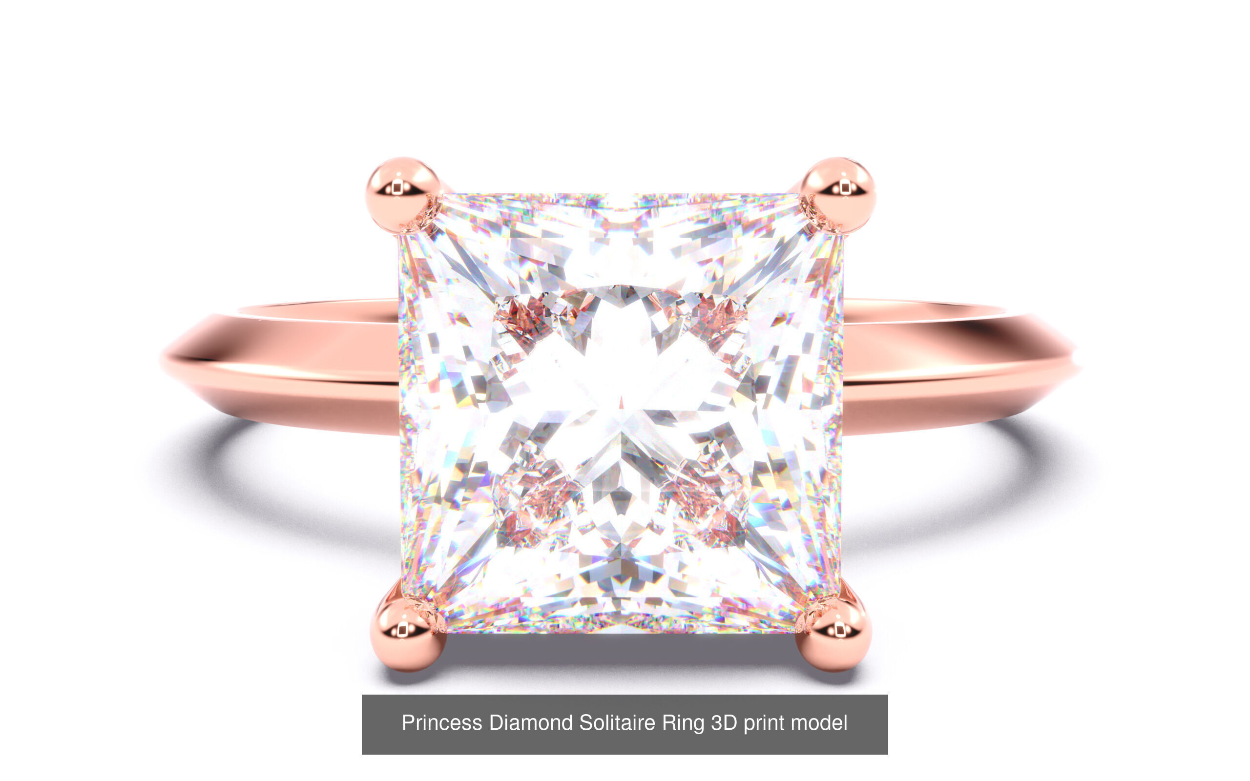 70  Diamond Solitaire Ring  3D Model Collection_11