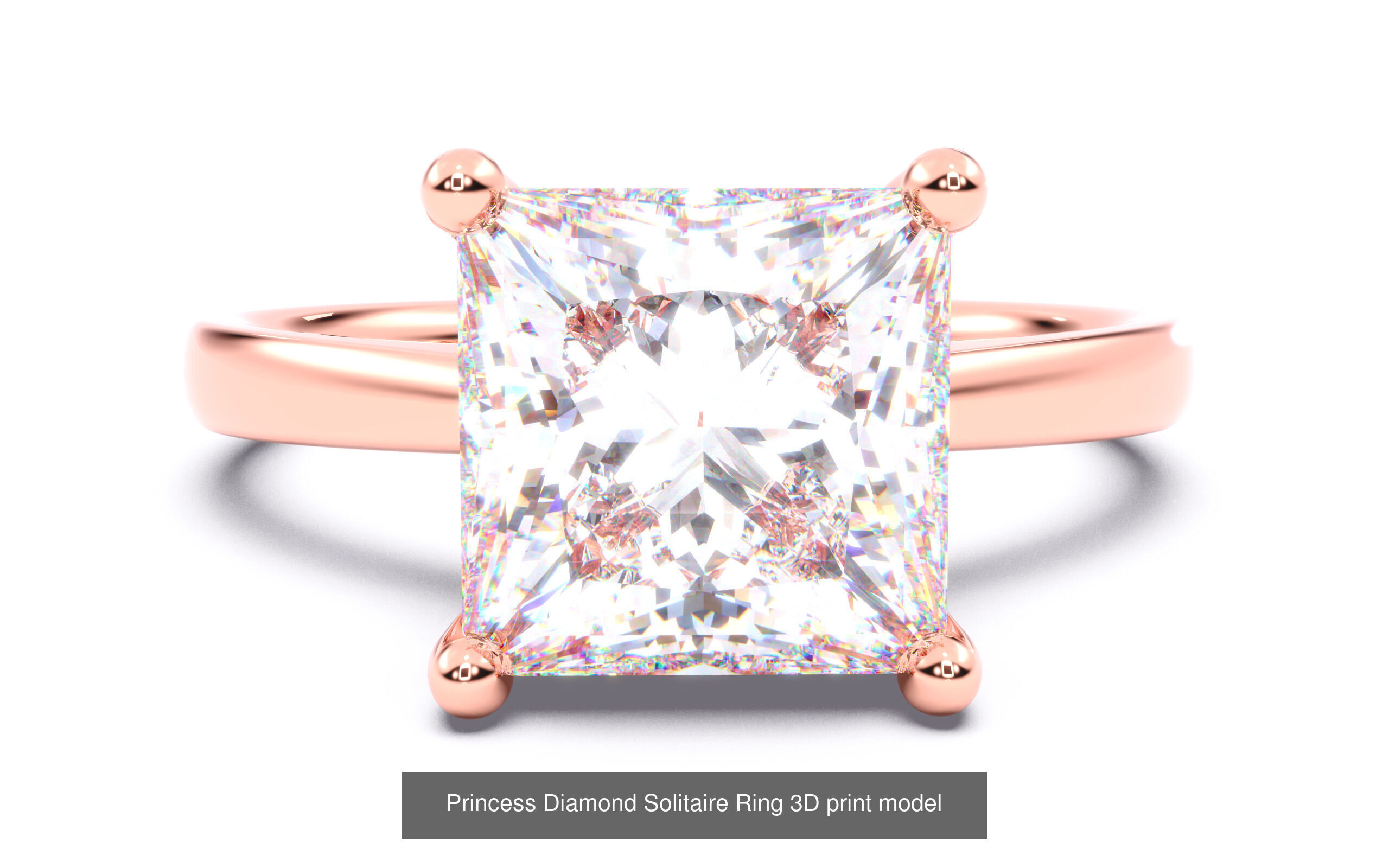 70  Diamond Solitaire Ring  3D Model Collection_21