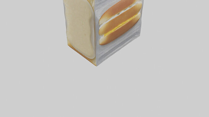 Frozen Breakfast Sandwich Pack model Low-poly 3D model 4