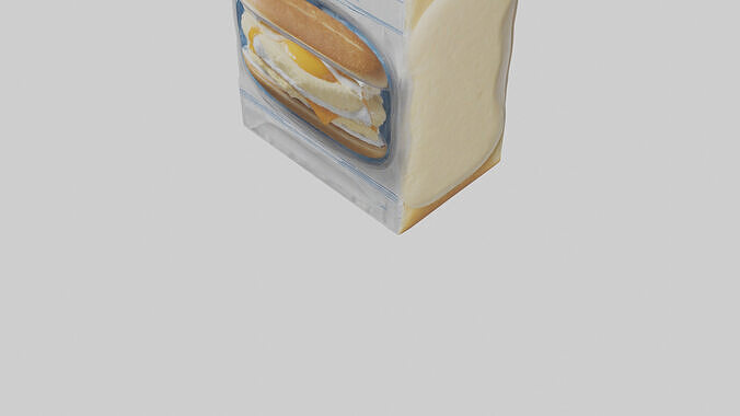 Frozen Breakfast Sandwich Pack model Low-poly 3D model 6
