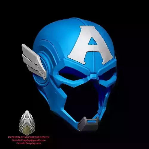 Marvel Rivals Captain America Helmet 3D DIGITAL DOWNLOAD