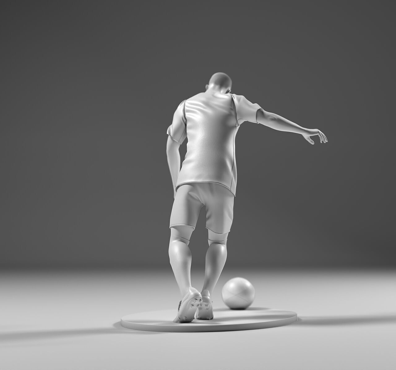 Footballer 05 Footstrike 01 Stl 3D print model_5