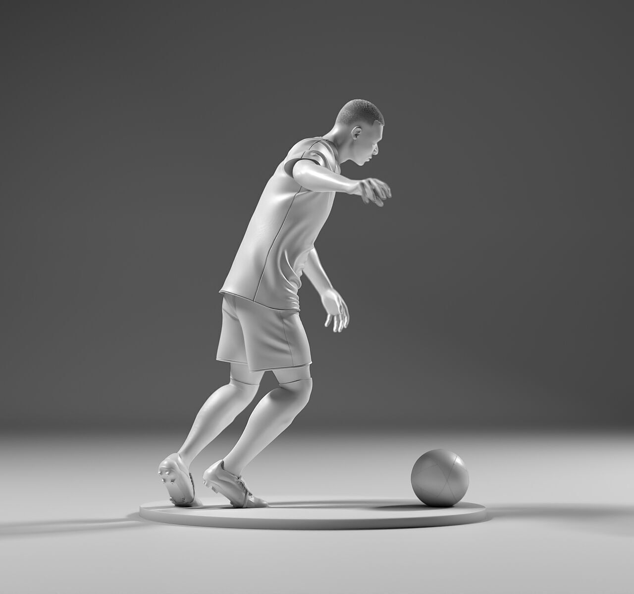 Footballer 05 Footstrike 01 Stl 3D print model_6
