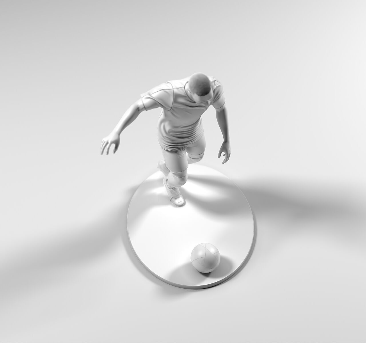 Footballer 05 Footstrike 01 Stl 3D print model_7