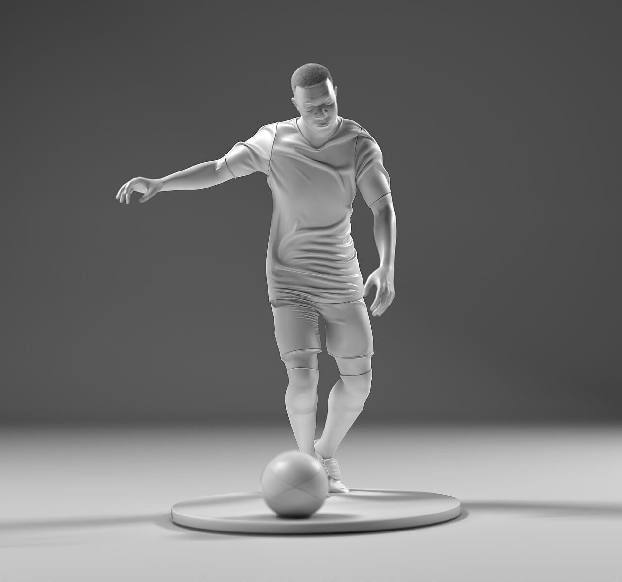 Footballer 05 Footstrike 01 Stl 3D print model_1