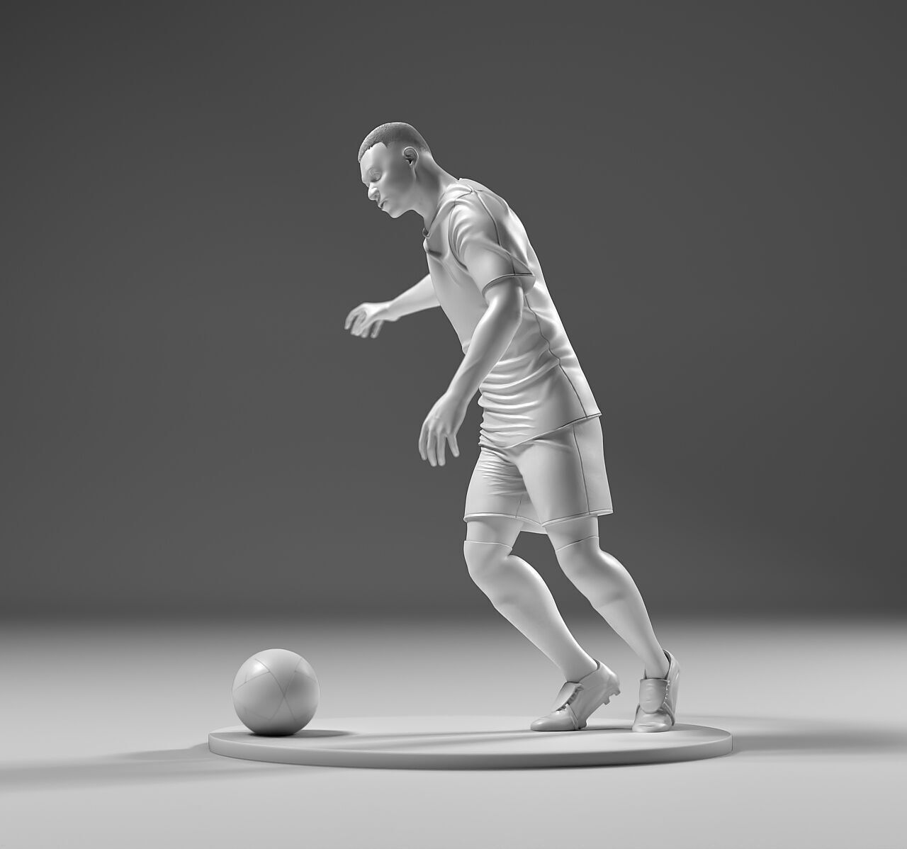 Footballer 05 Footstrike 01 Stl 3D print model_3