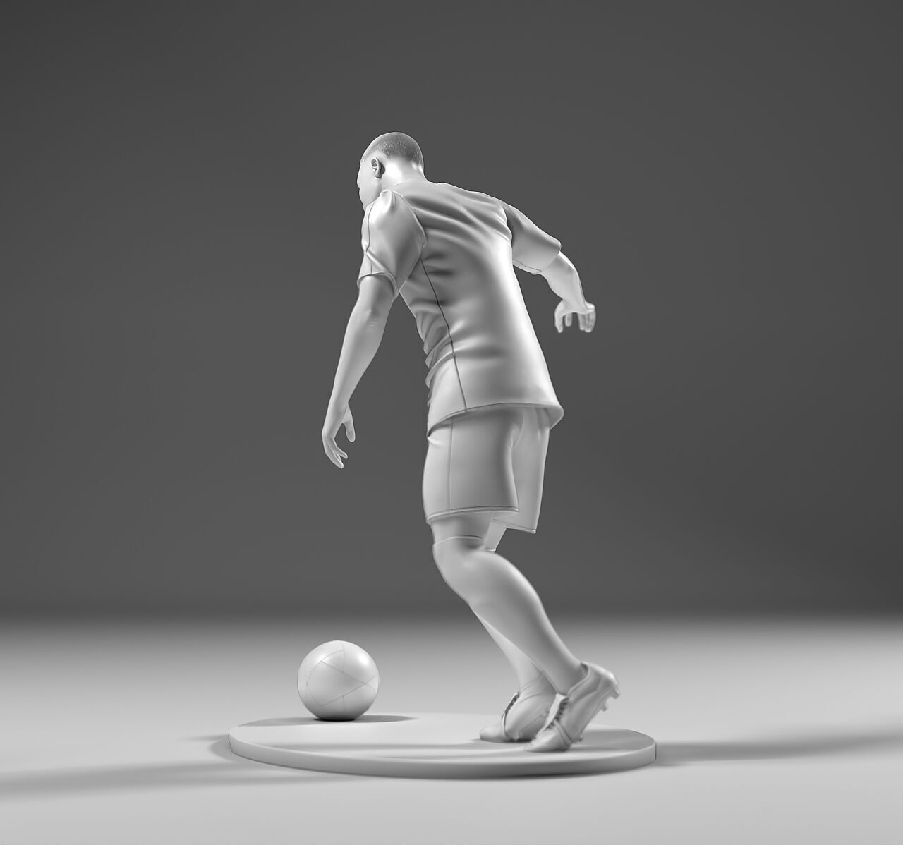 Footballer 05 Footstrike 01 Stl 3D print model_4