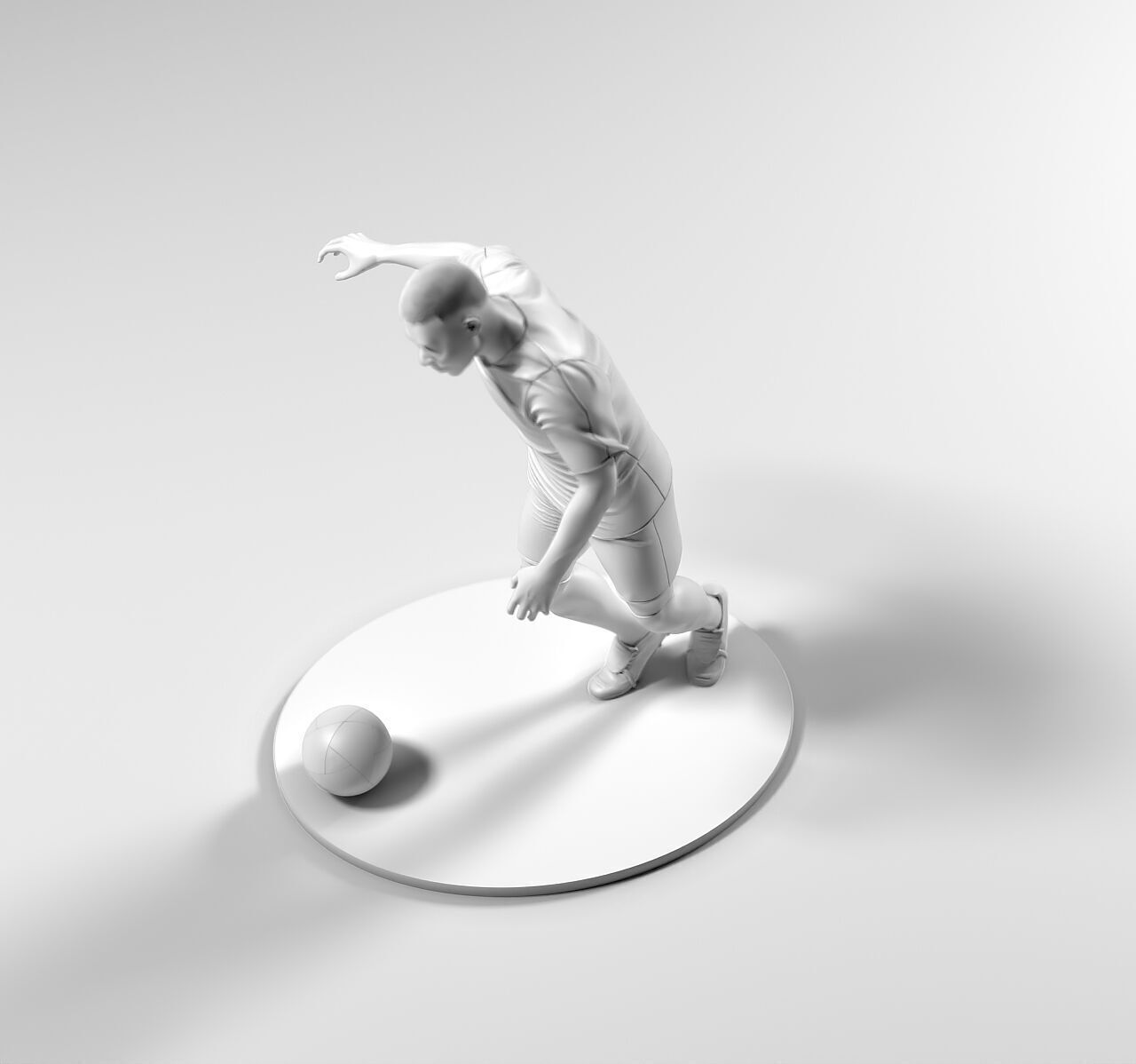 Footballer 05 Footstrike 01 Stl 3D print model_8