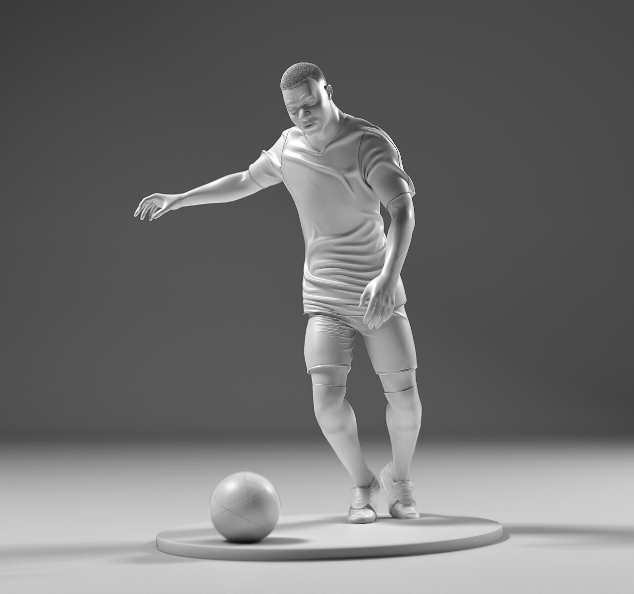 Footballer 05 Footstrike 01 Stl 3D print model_2