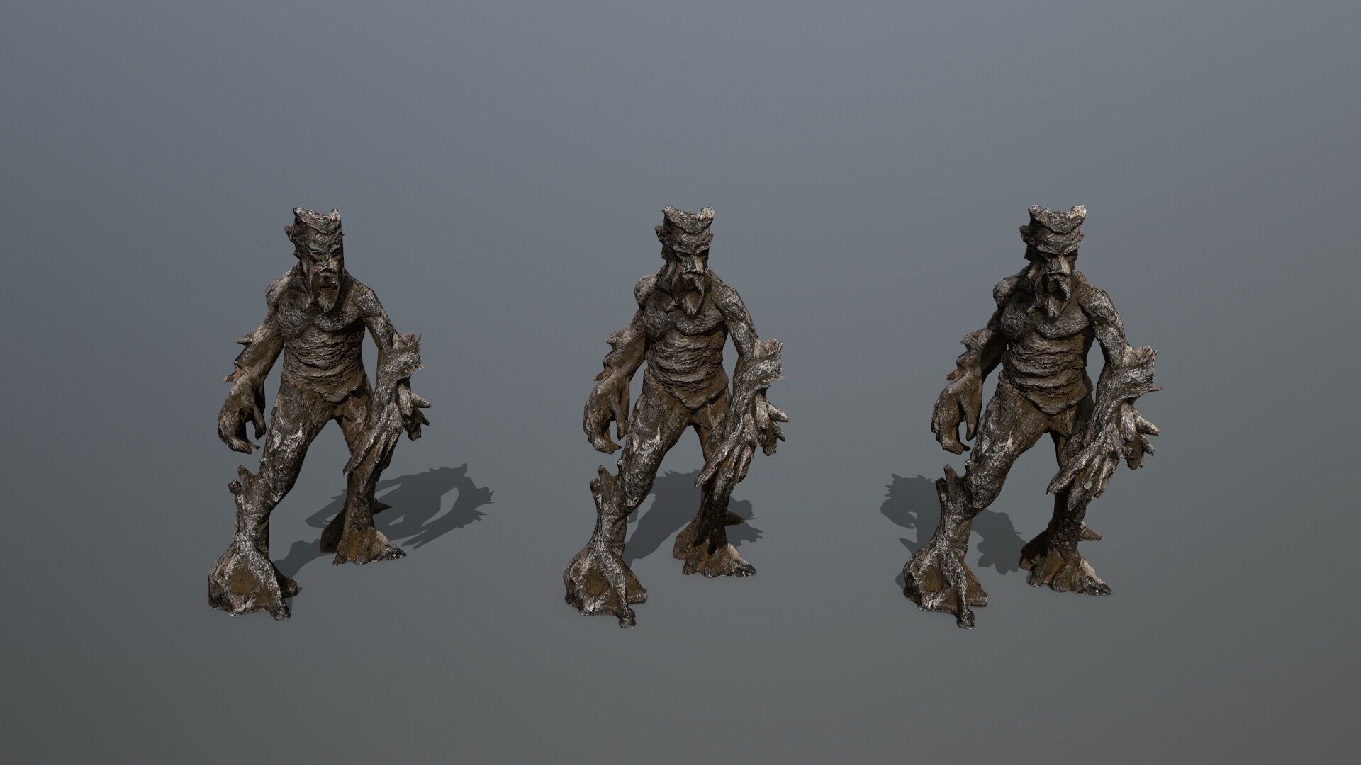 Golem Low-poly 3D model_10