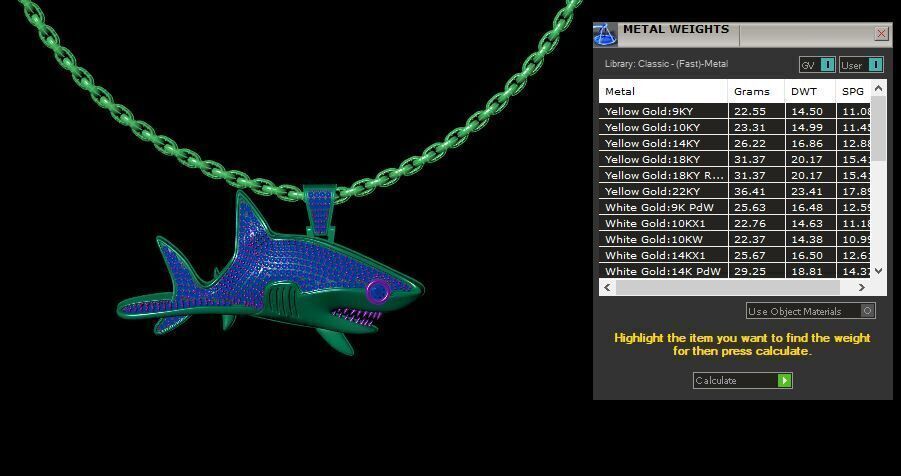 Shark Pendant 3D print model_5