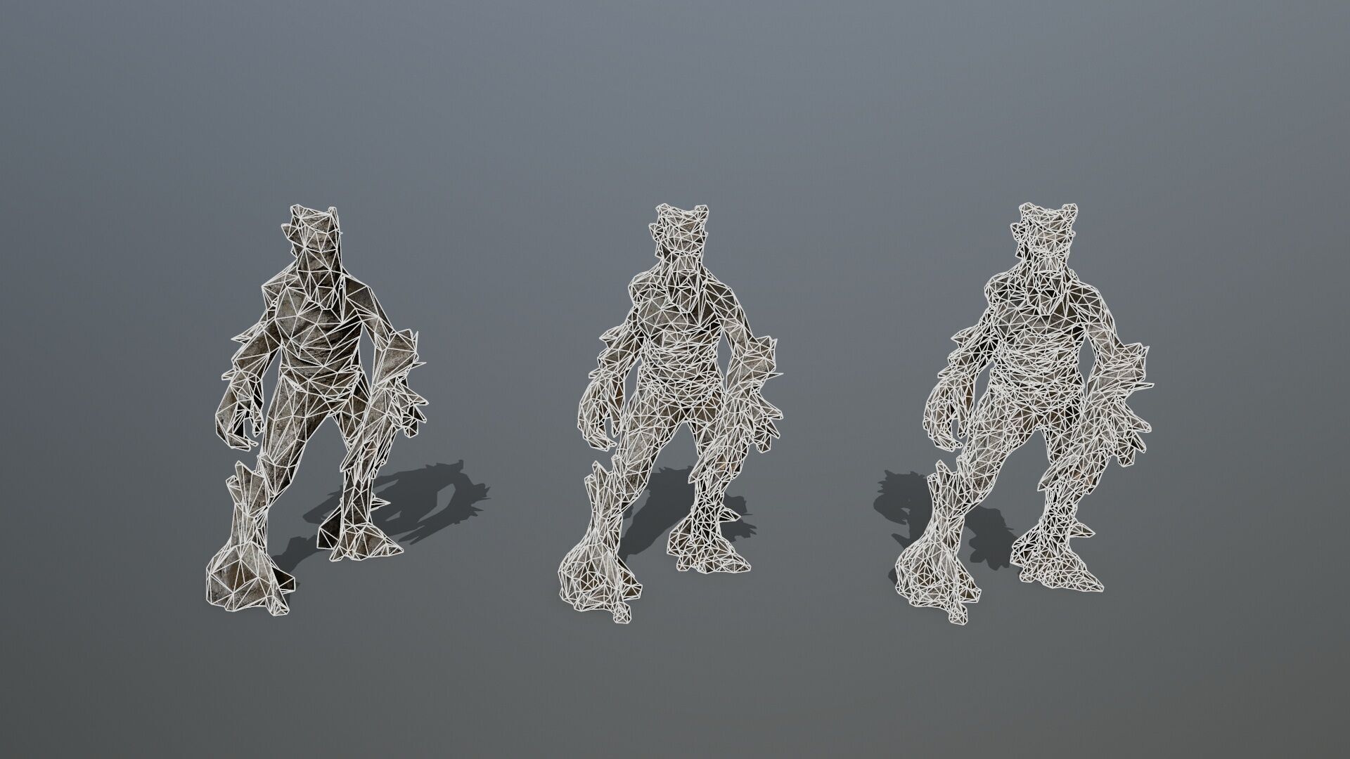 Golem Low-poly 3D model_12