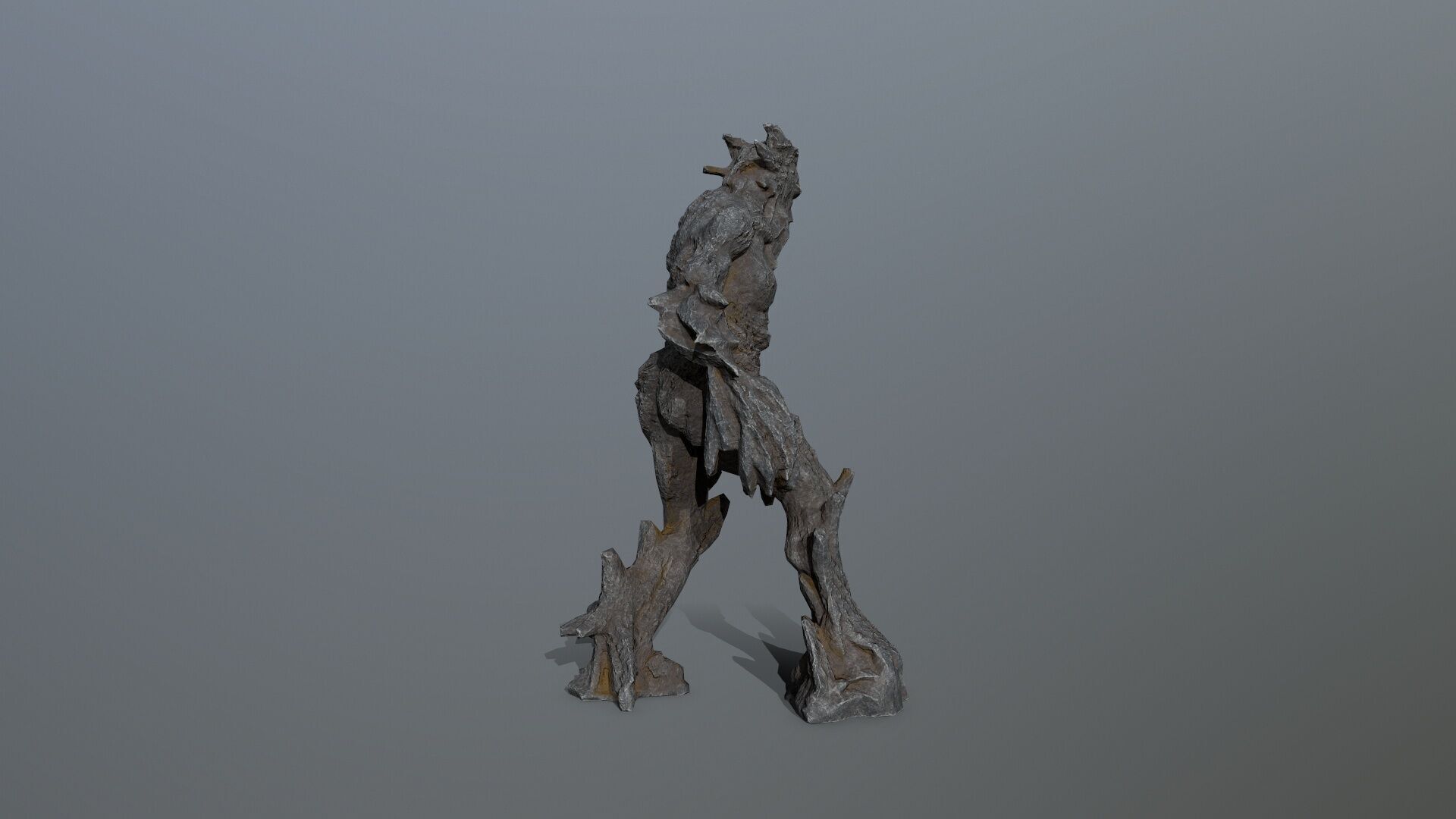 Golem Low-poly 3D model_6