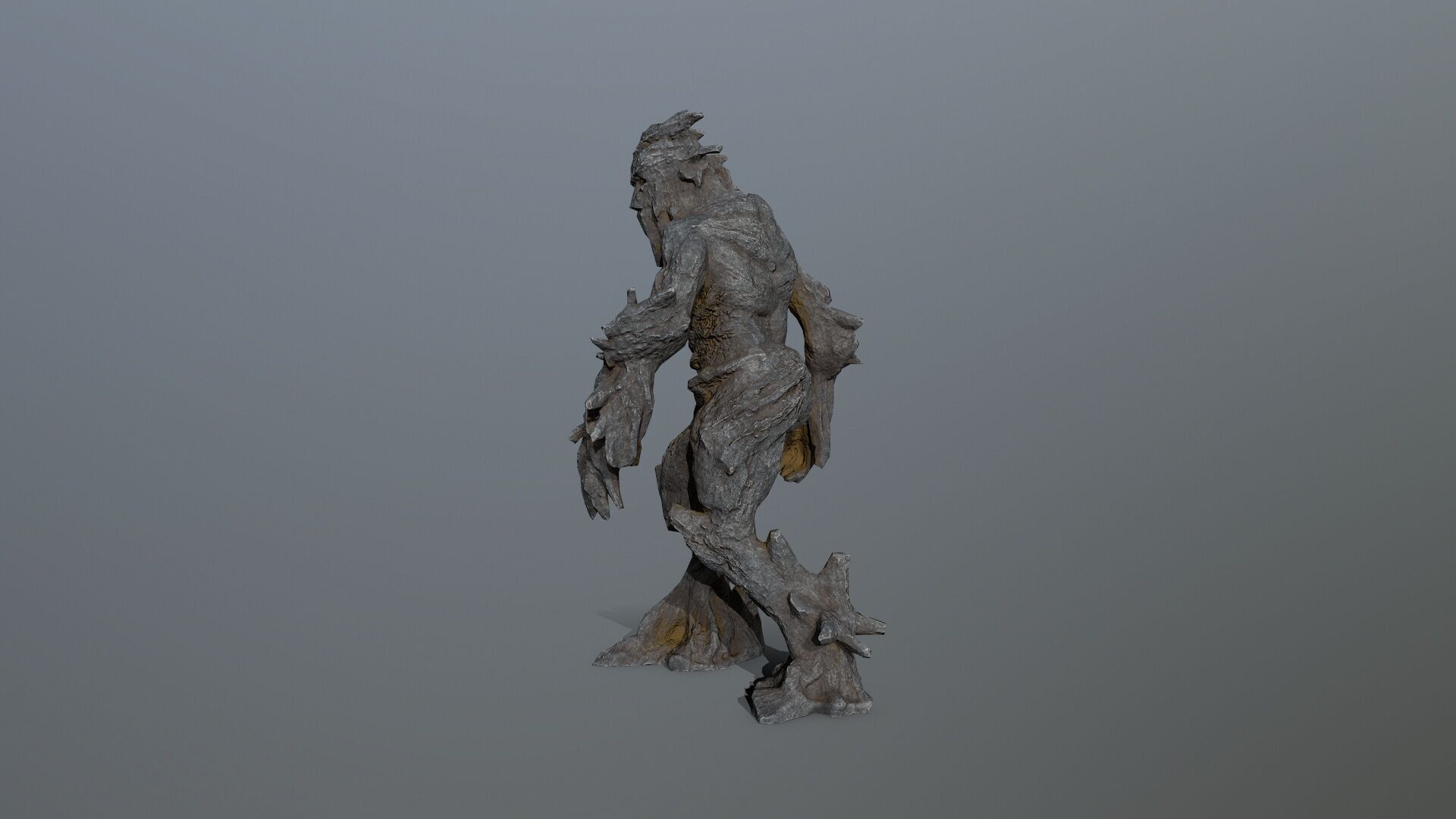 Golem Low-poly 3D model_9