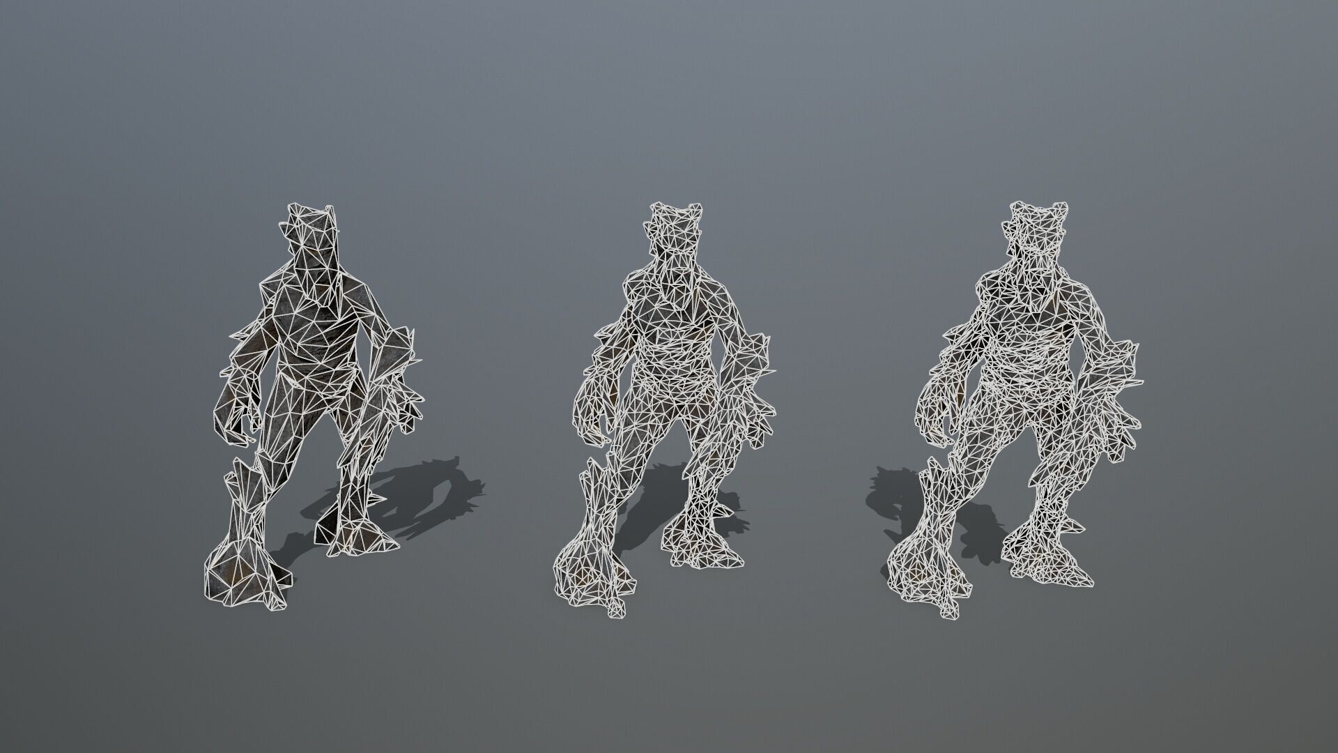 Golem Low-poly 3D model_13