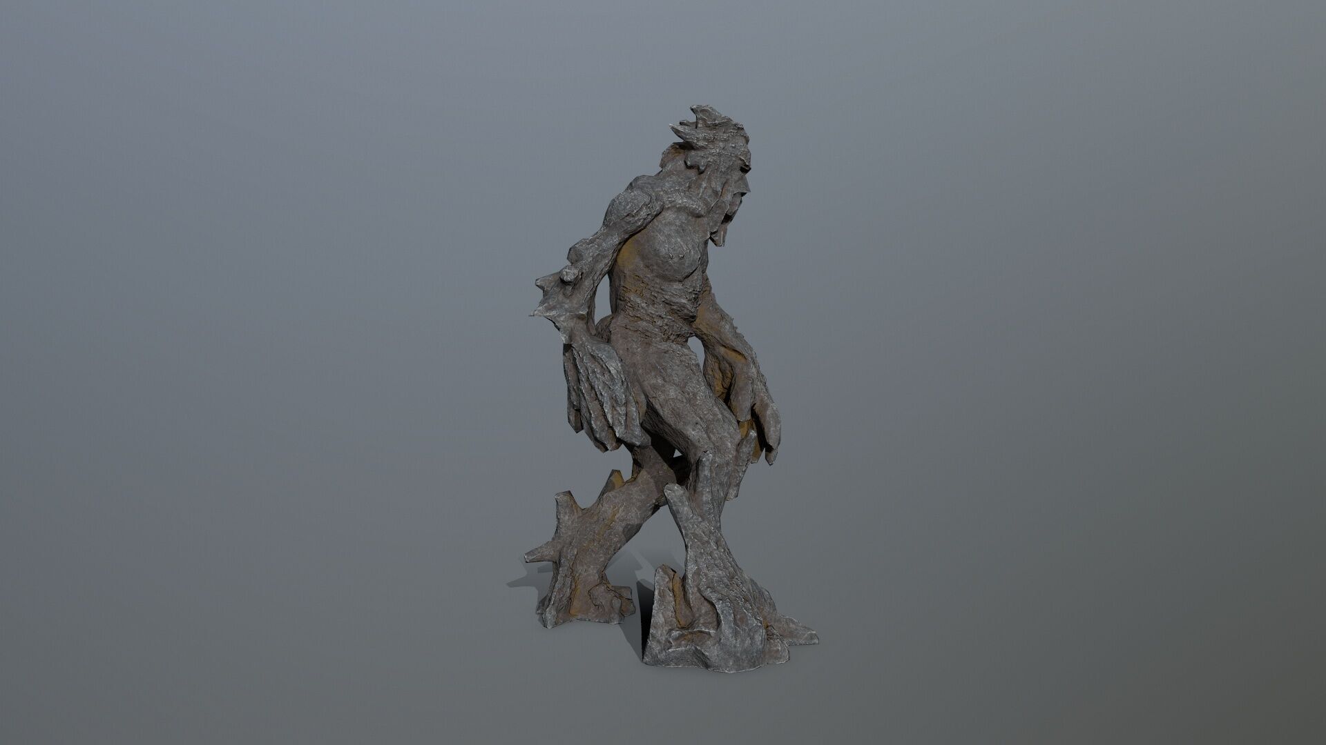 Golem Low-poly 3D model_5