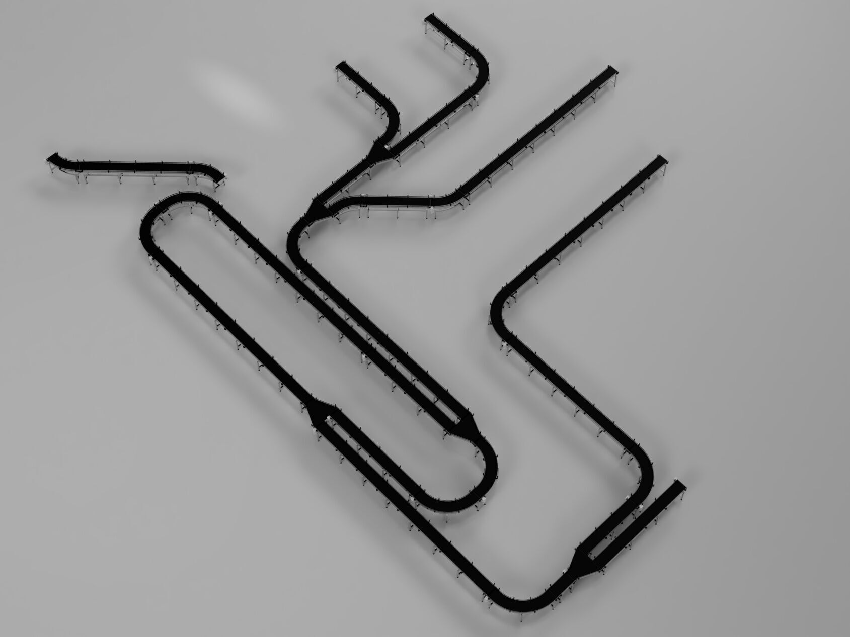 Conveyor Belt Assembly Line 3D model_21