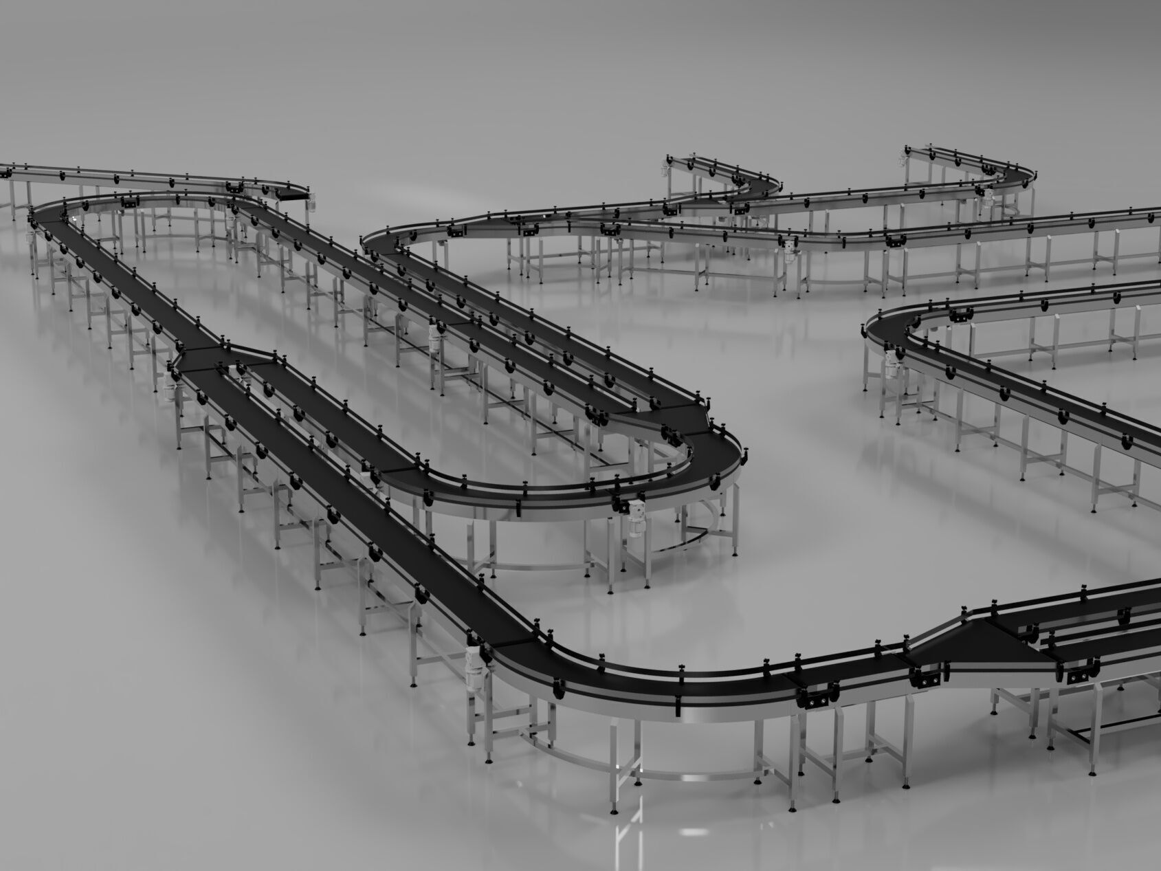 Conveyor Belt Assembly Line 3D model_8