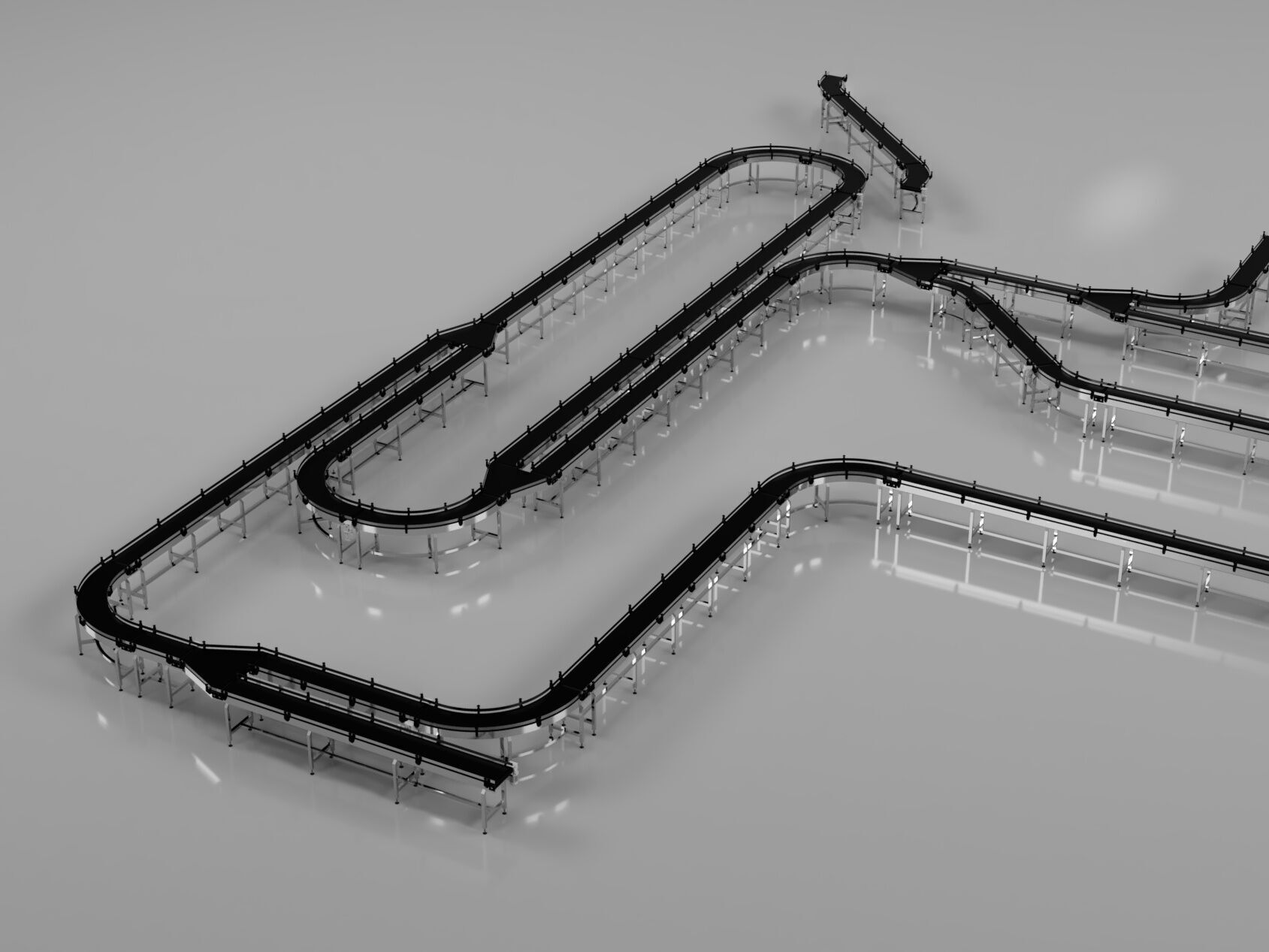 Conveyor Belt Assembly Line 3D model_6