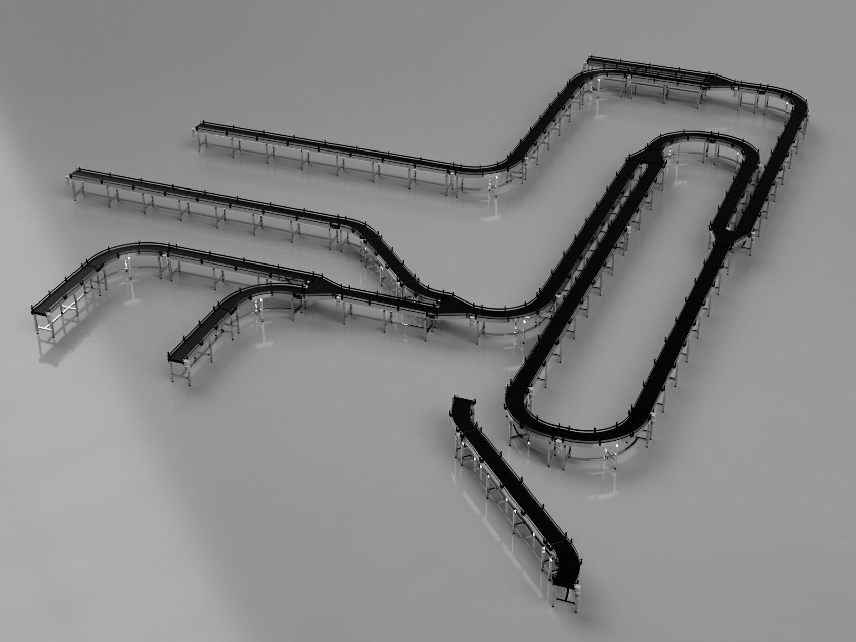 Conveyor Belt Assembly Line 3D model_16