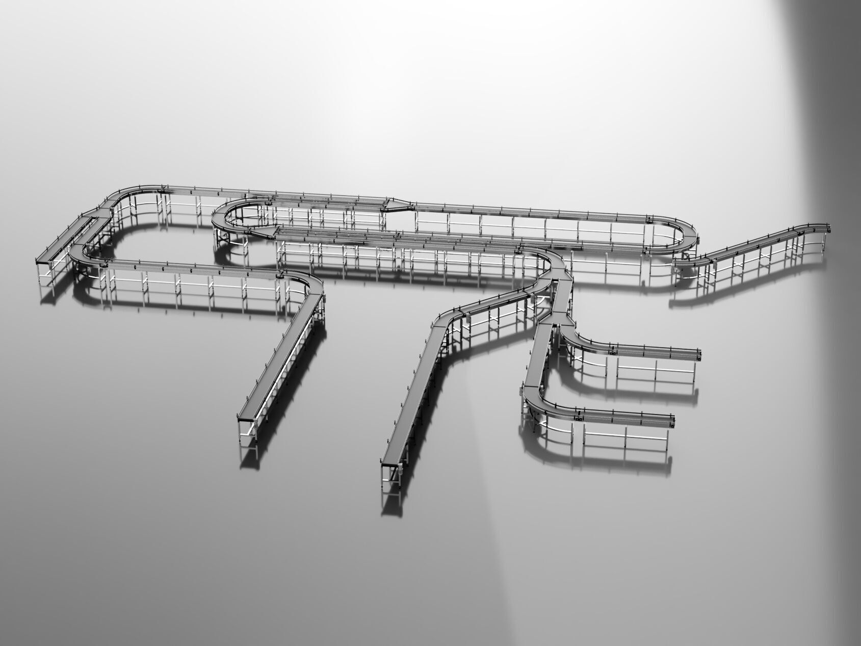 Conveyor Belt Assembly Line 3D model_20