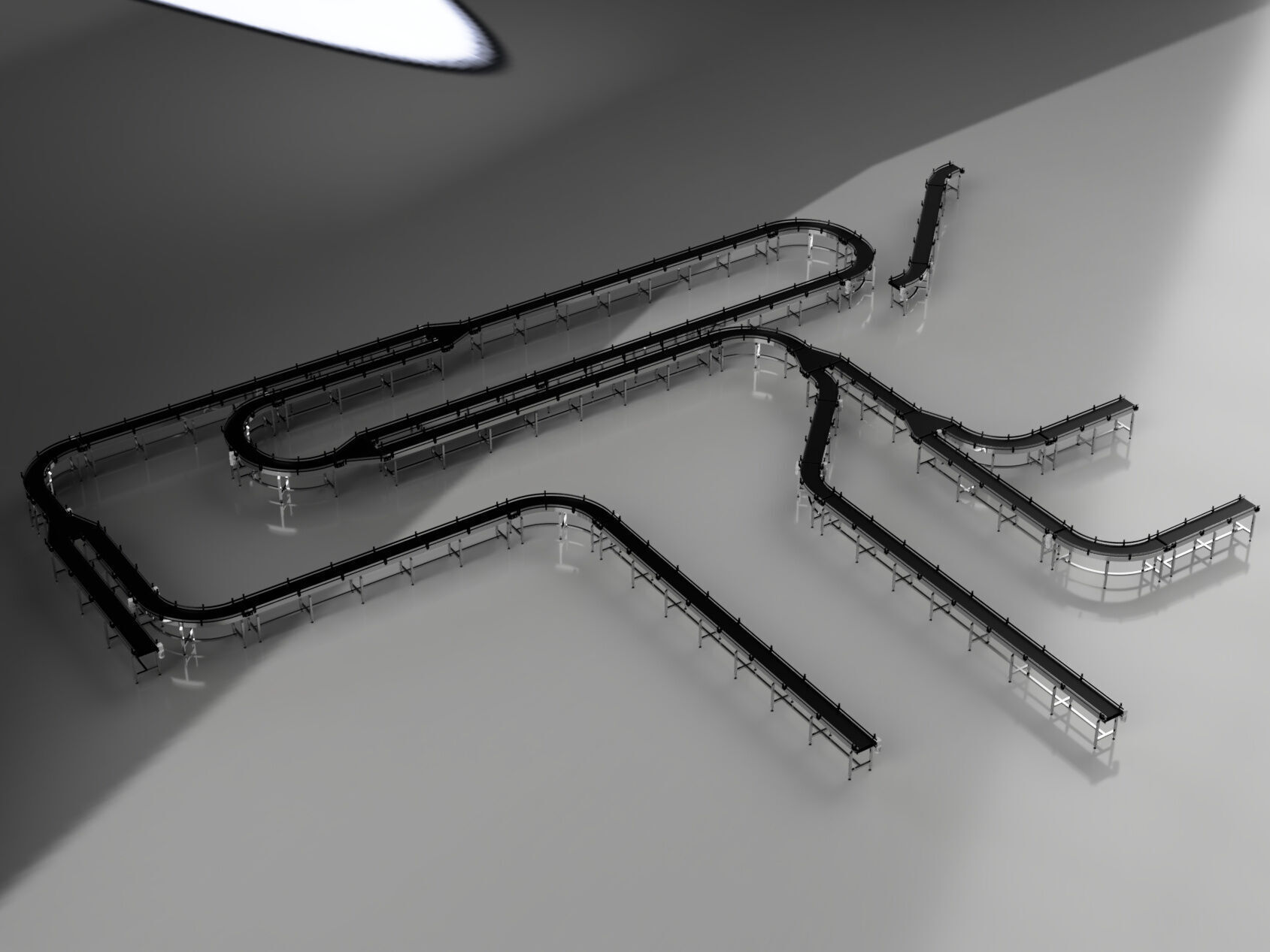 Conveyor Belt Assembly Line 3D model_10