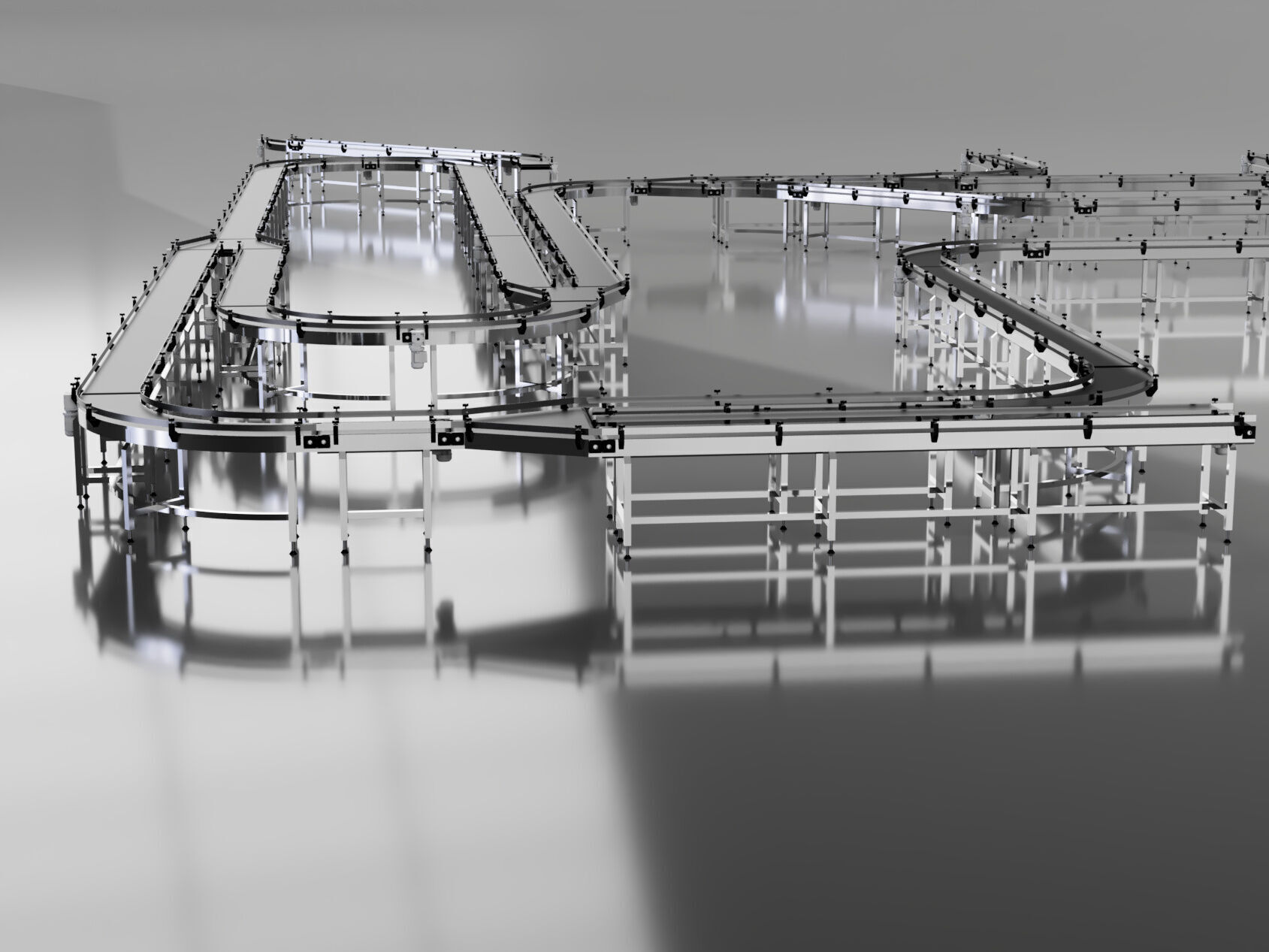 Conveyor Belt Assembly Line 3D model_3