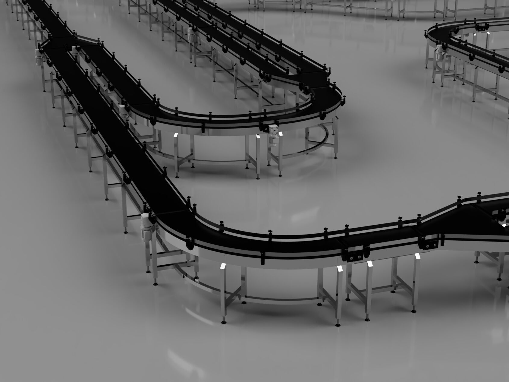 Conveyor Belt Assembly Line 3D model_13