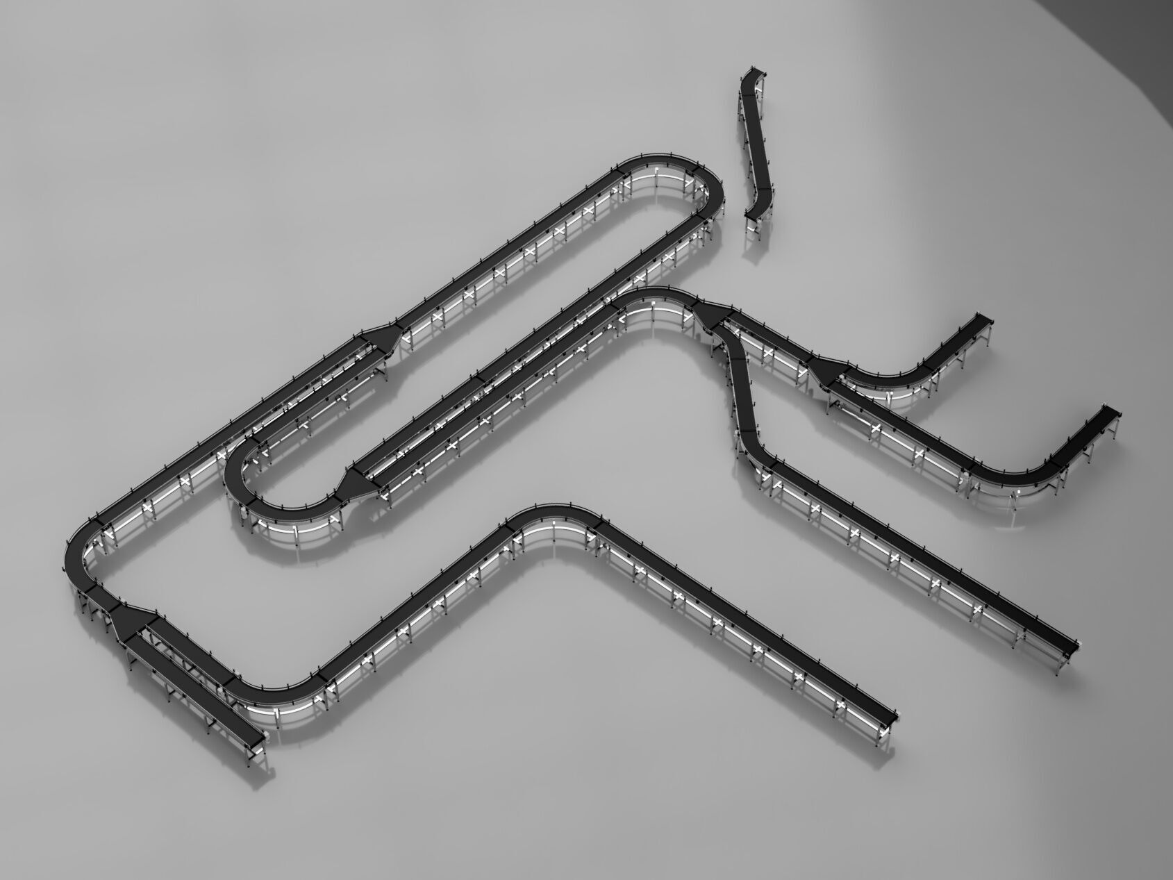 Conveyor Belt Assembly Line 3D model_15