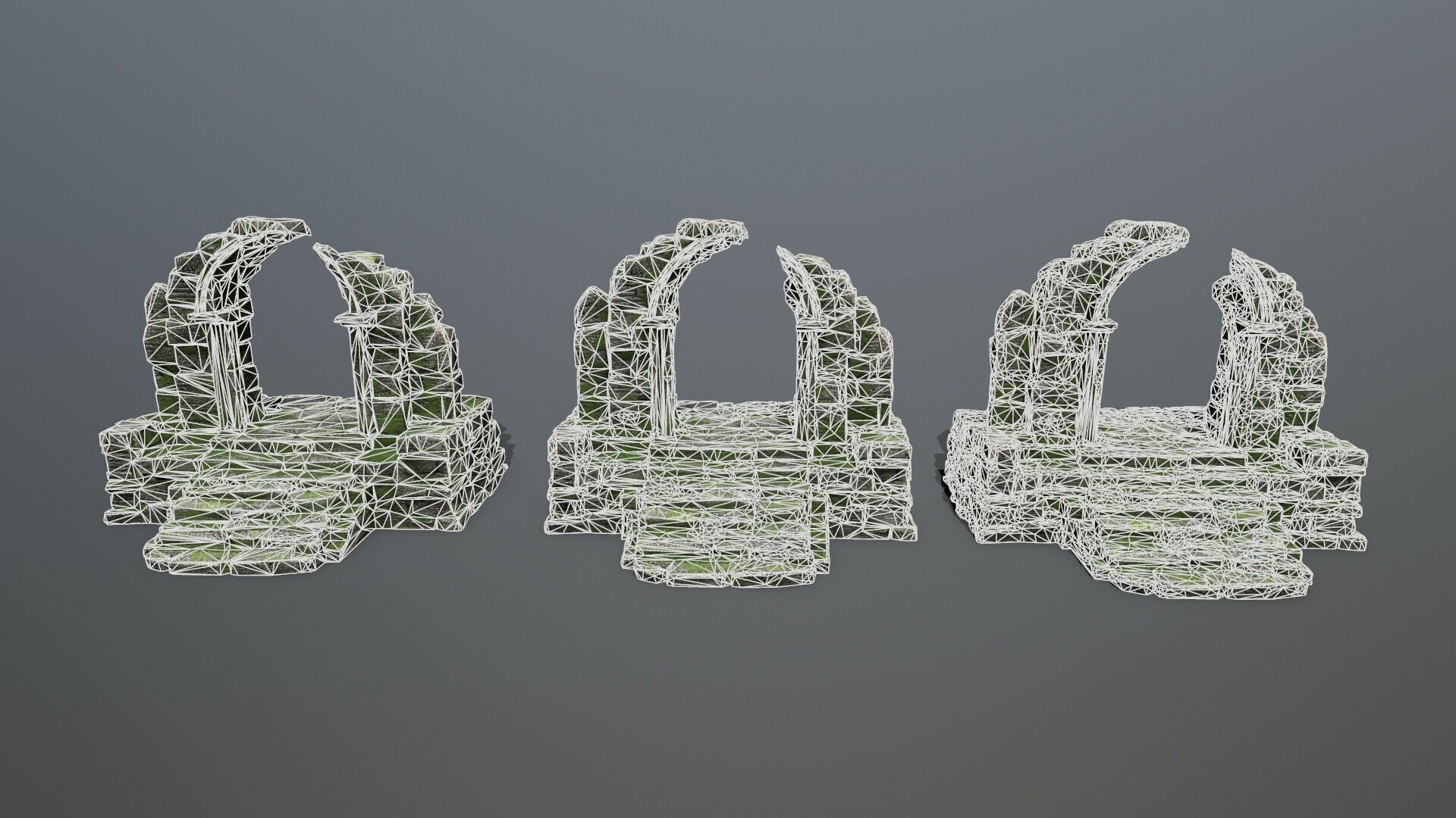 ruin gate Low-poly 3D model_15