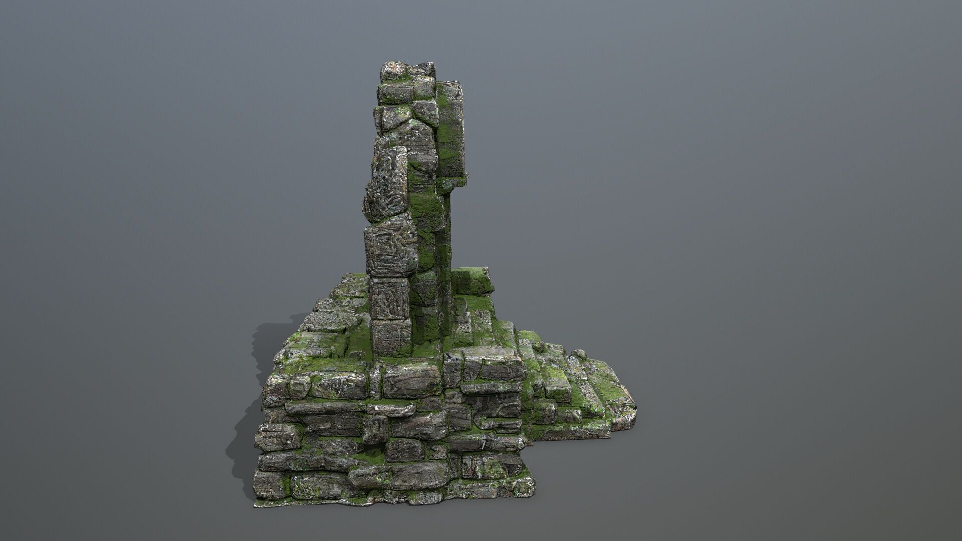 ruin gate Low-poly 3D model_10