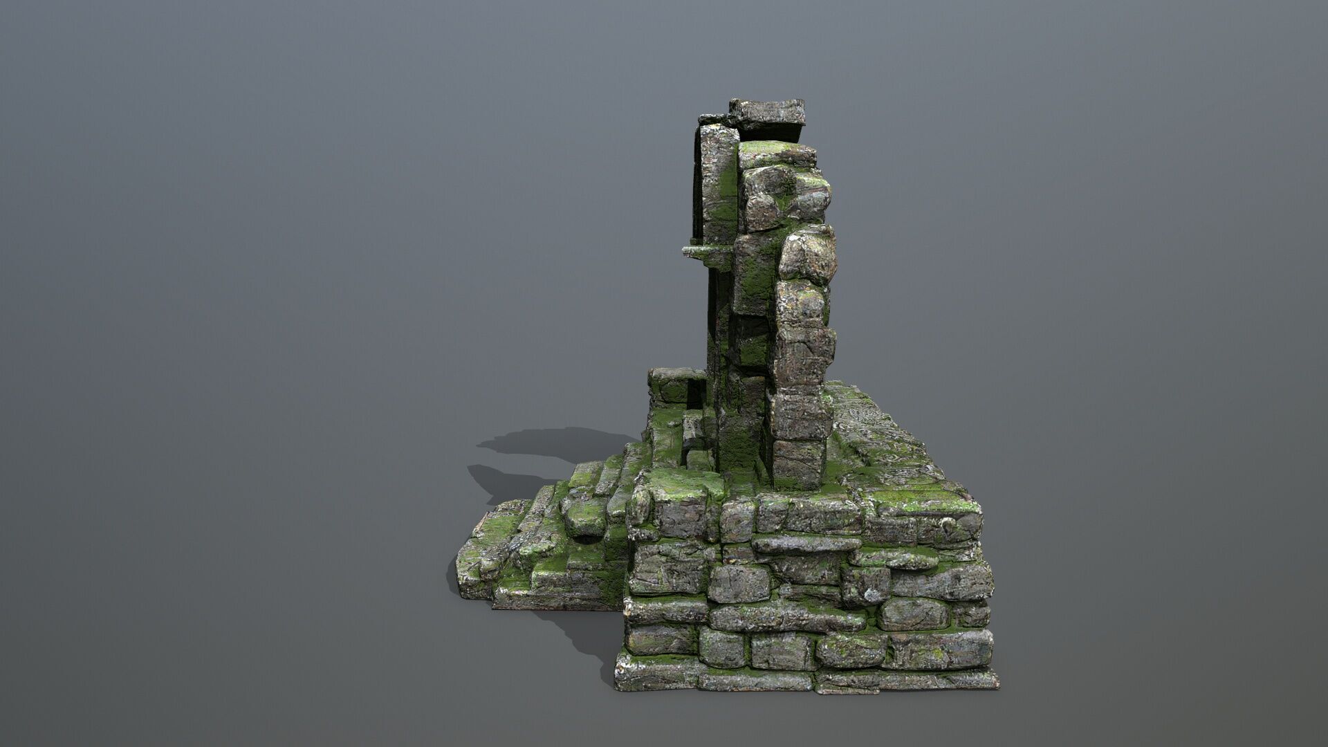 ruin gate Low-poly 3D model_6