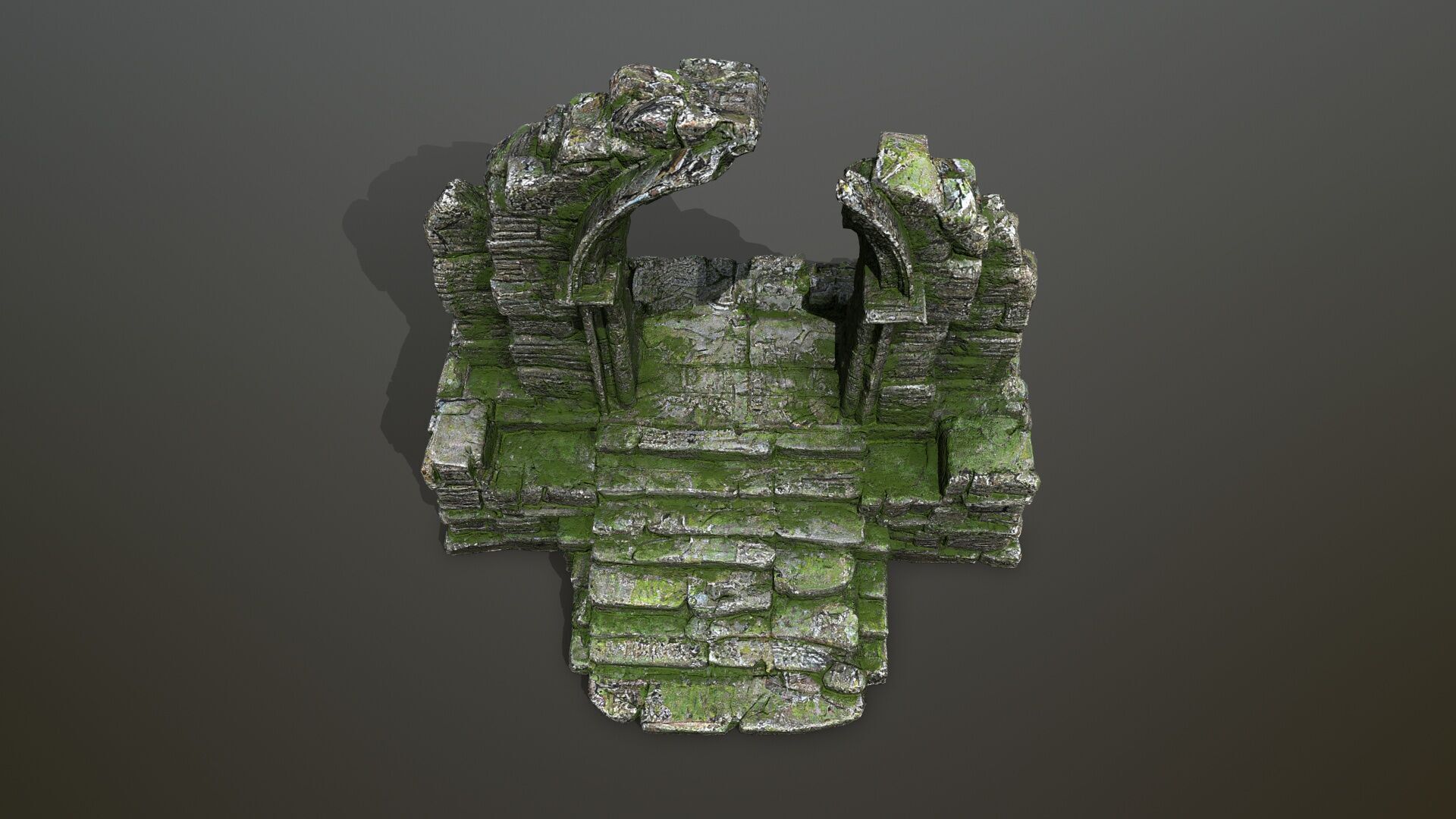 ruin gate Low-poly 3D model_13