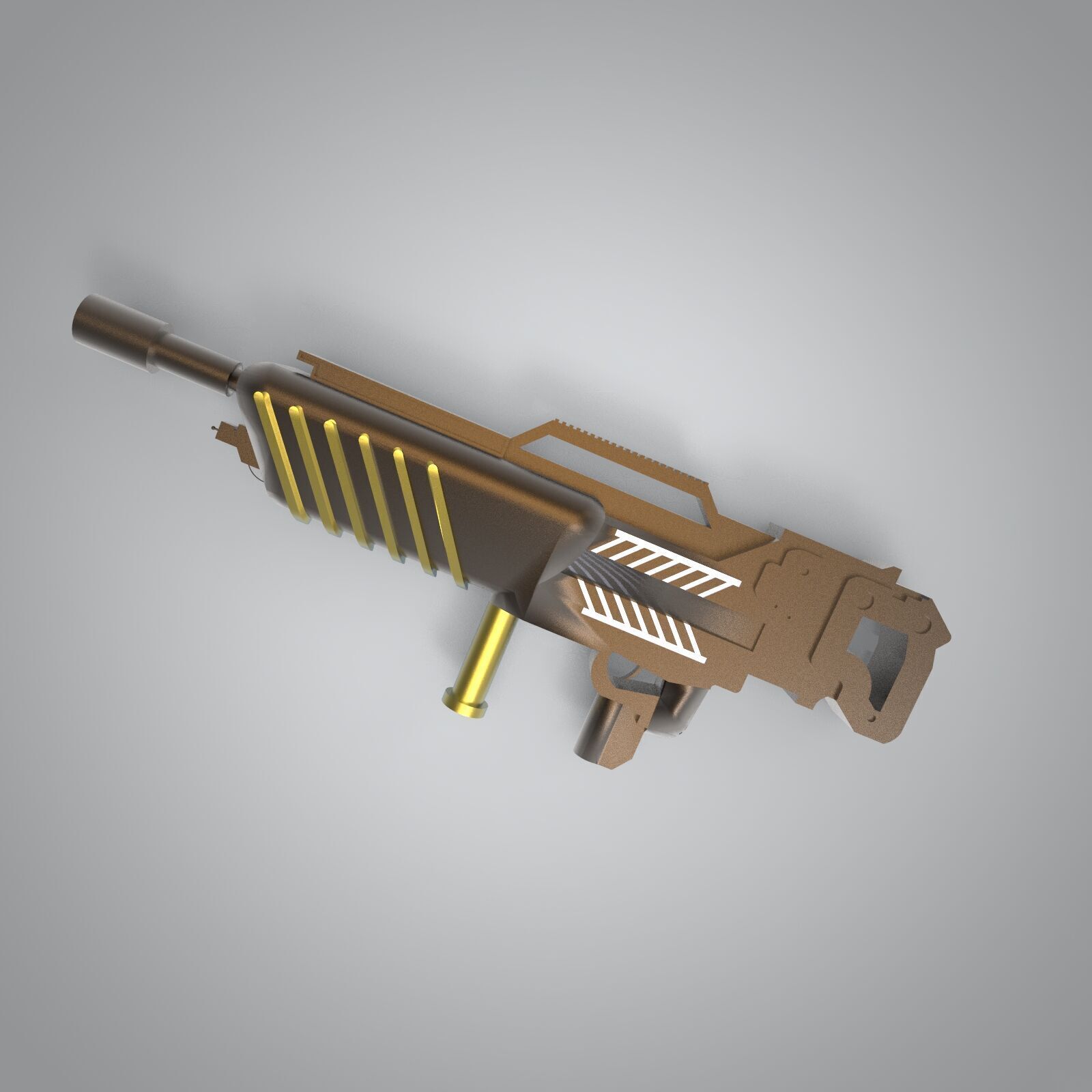 sci-fi artillery futuristic weapon 3D print model_3