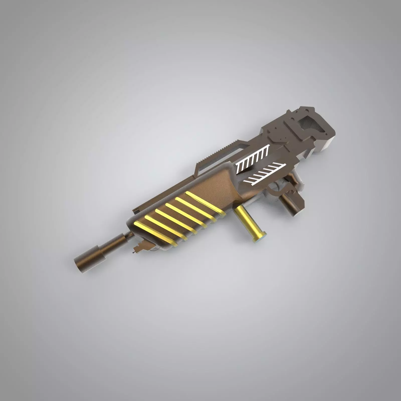 sci-fi artillery futuristic weapon 3D print model_0